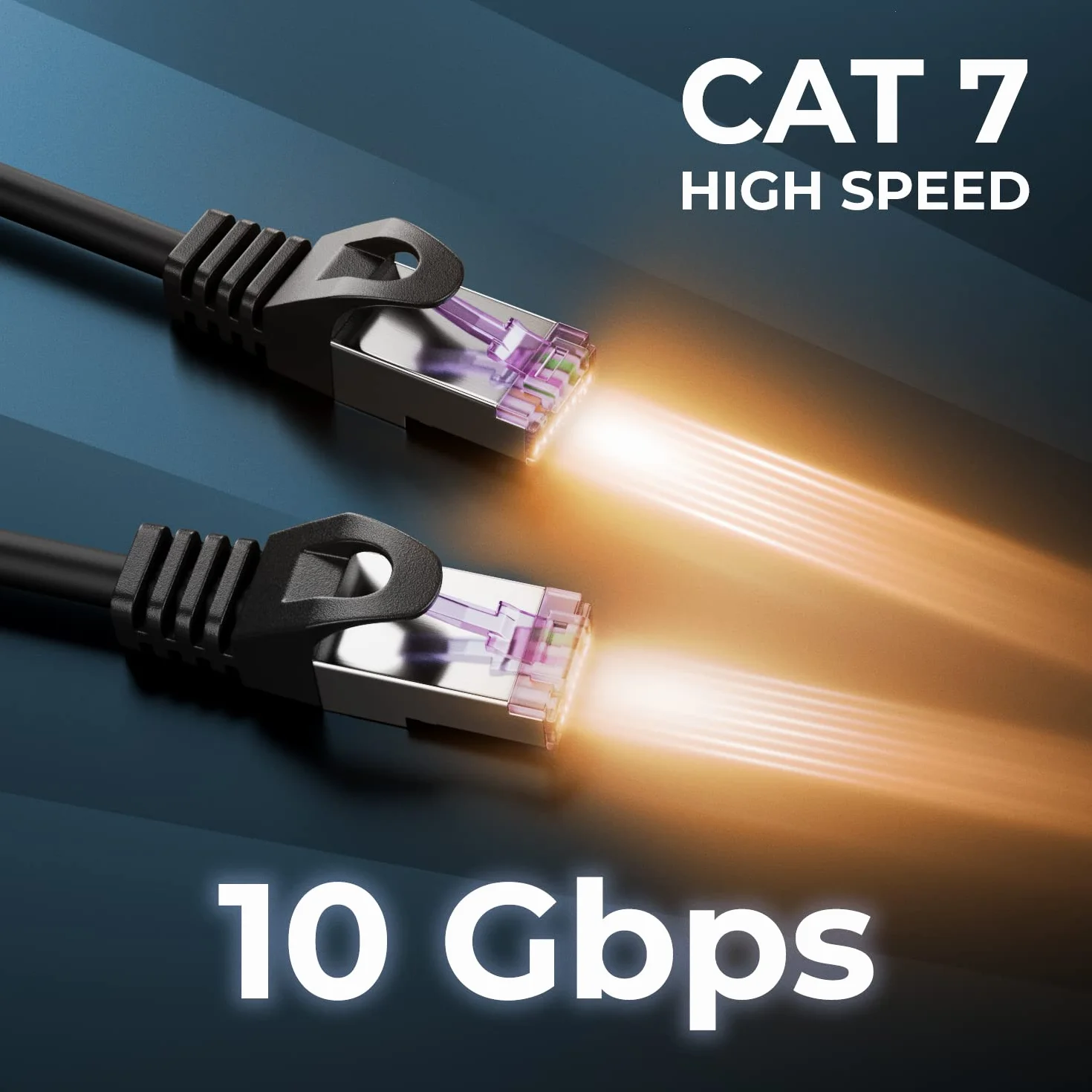 deleyCON 5x 0,5m CAT7 Kabel Sieciowy - 10 Gigabit - Krótki 50cm RJ45 Patchkabel Ethernet (Miedź, SFTP PiMF Ekranowanie) - LAN DSL Switch Modem Router Patchpanel CAT7 CAT6 CAT5 - Kolorowy