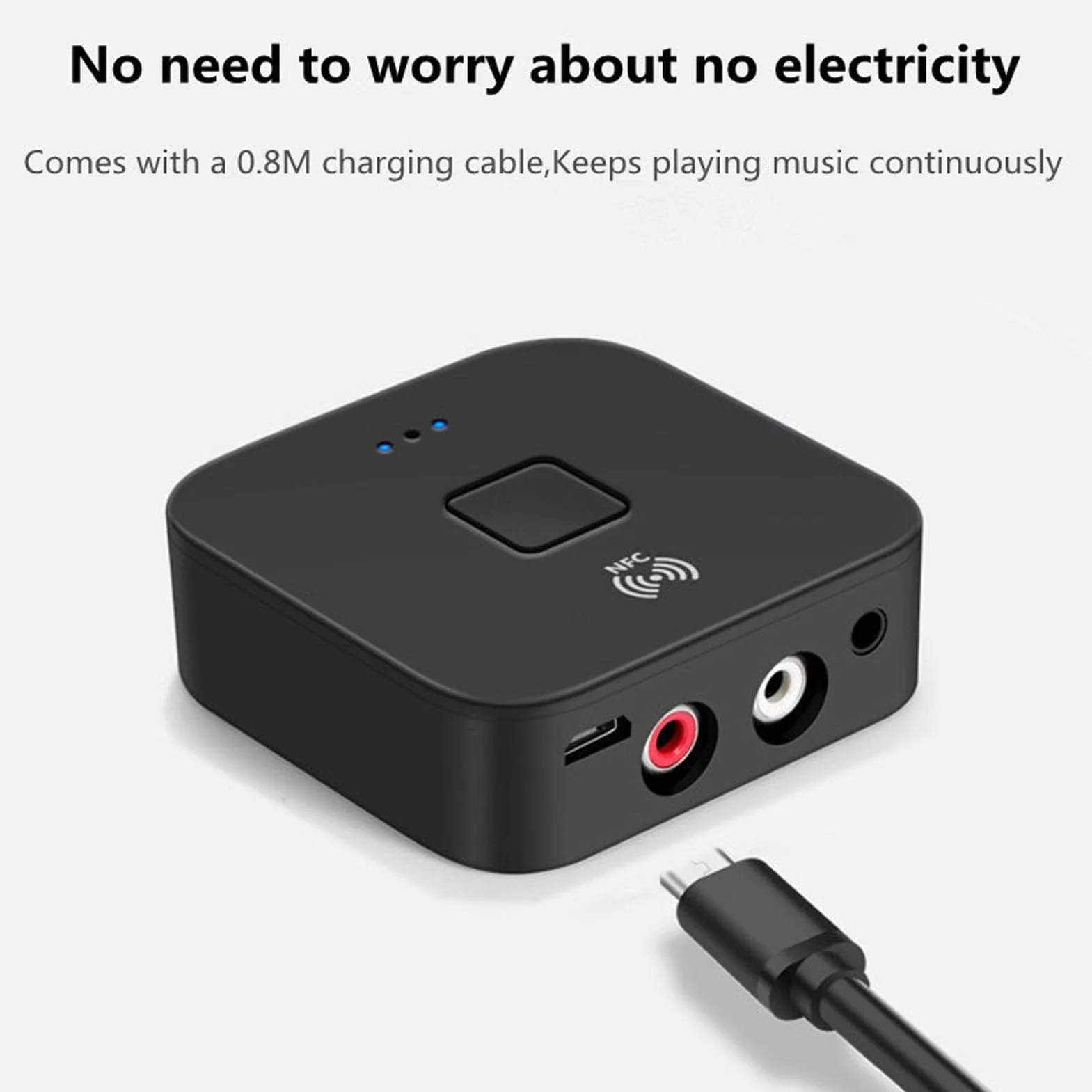 Adapter Odbiornika Audio Bluetooth 5.0, Bezprzewodowy Odbiornik Bluetooth NFC z Zestawem Głośnomówiącym do Systemu Dźwiękowego Strumieniowego Przesyłania Muzyki