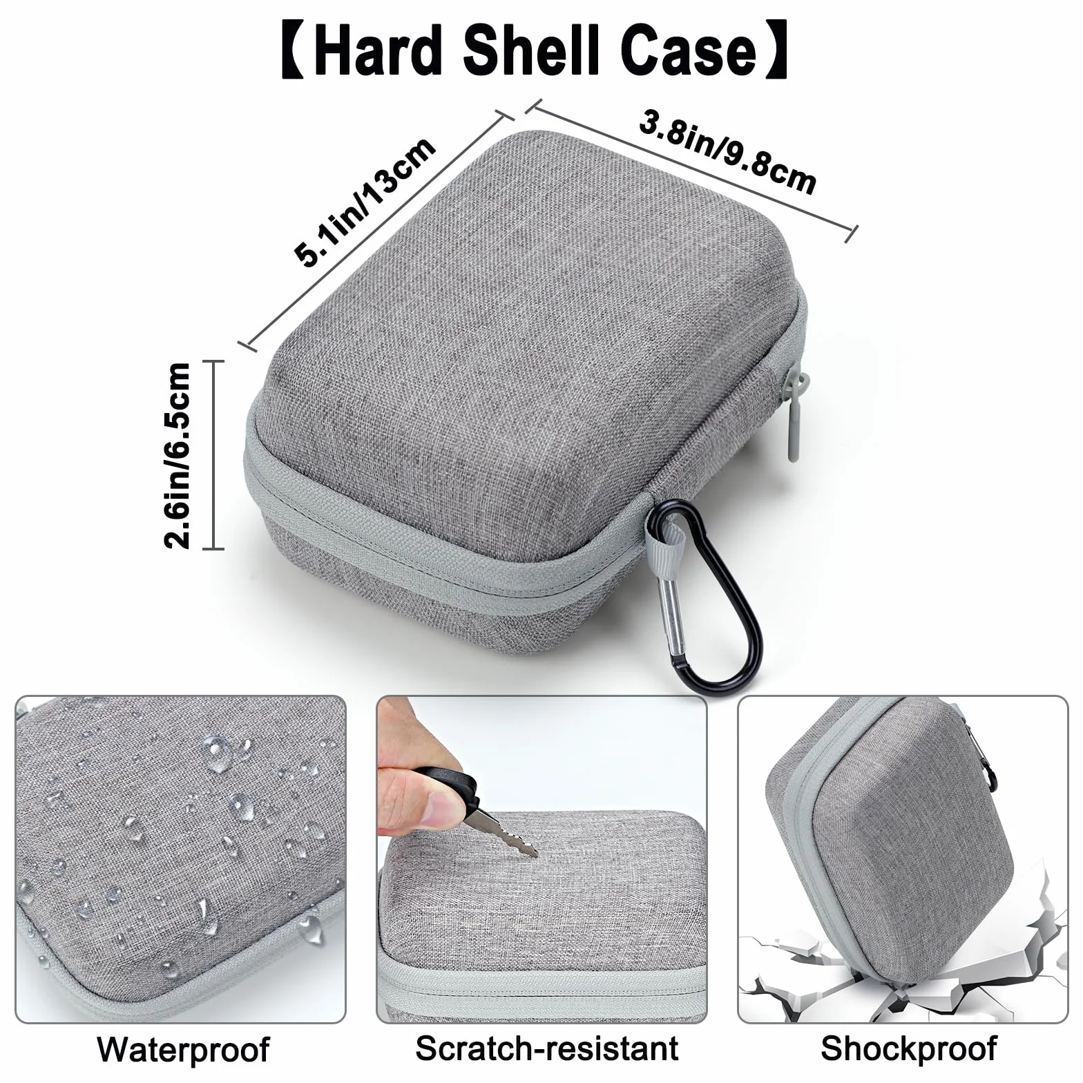Jiusion Ręczne etui na mikroskop do Carson MicroBrite Plus (MM-300) BNISE LAKWAR BEBANG markowy mikroskop kieszonkowy mini ręczny zakres, zawiera karabińczyk (tylko etui)