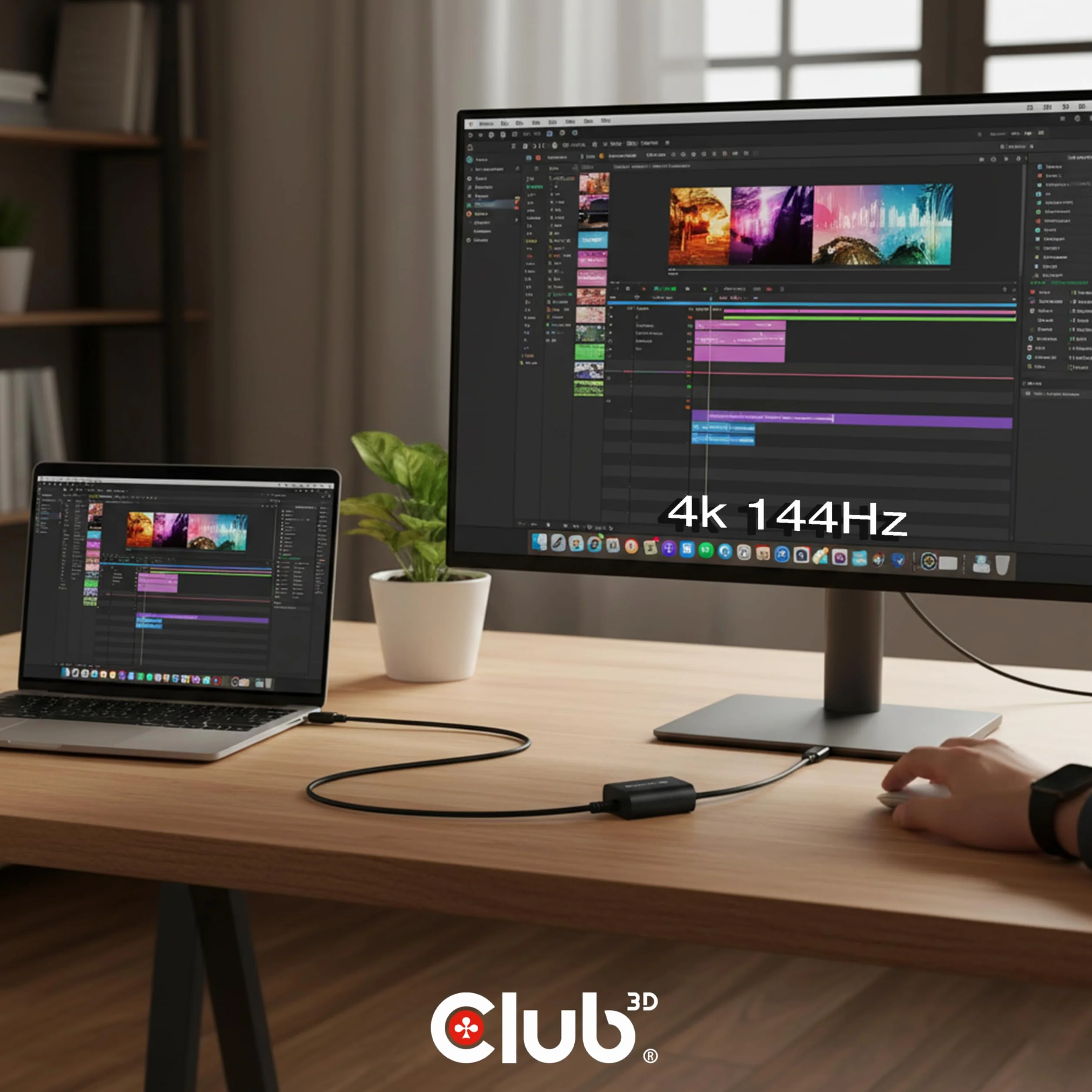 Club 3D CAC-1188 Mini DisplayPort 1.4 na HDMI 4K 120Hz/8K60Hz HDR Active Adapter M/F