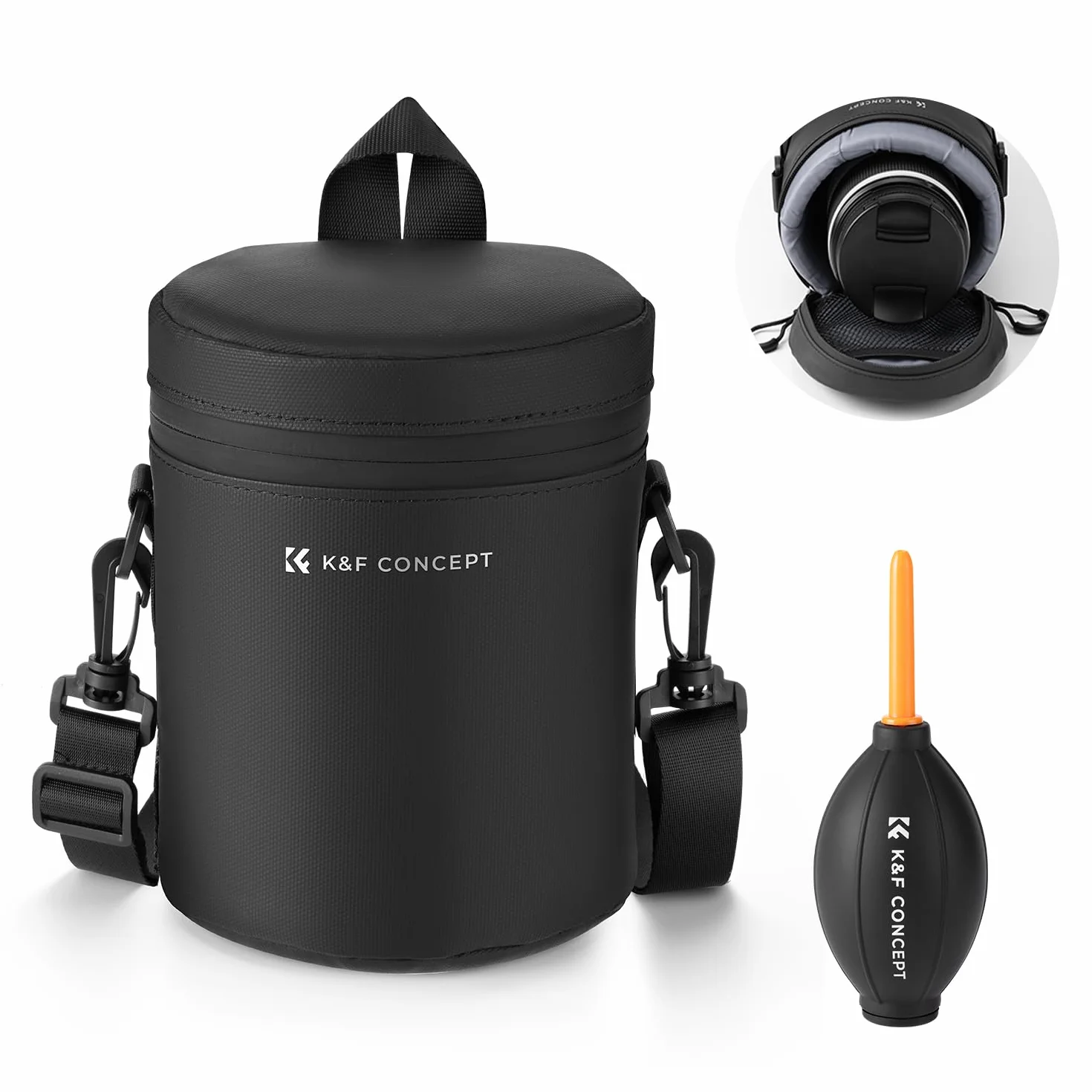 K&F Concept Torba na obiektyw wodoszczelna odporna na uderzenia uniwersalna do lustrzanki DSLR