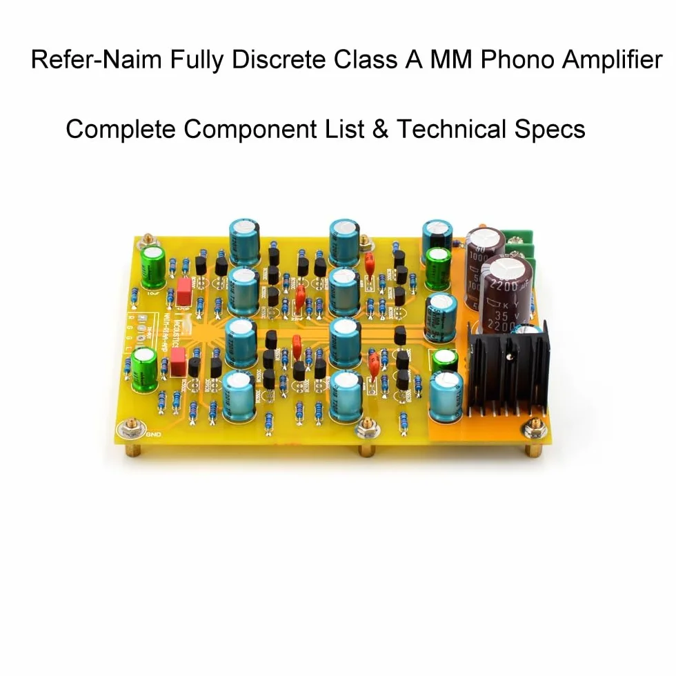Refer-Naim w pełni dyskretny wzmacniacz gramofonowy klasy A MM, gotowa płyta, przedwzmacniacz gramofonowy RIAA do odtwarzaczy płyt winylowych, przedwzmacniacz audio Hi-Fi, kompatybilność z zasilaniem