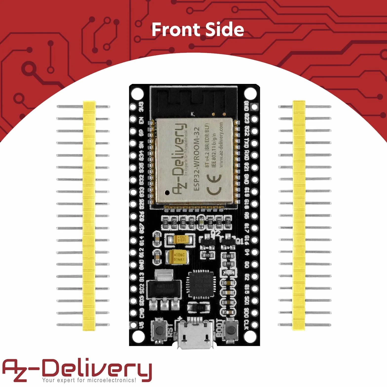 AZDelivery ESP-32 Dev Kit C nielutowany moduł NodeMCU WLAN Płytka rozwojowa WiFi z CP2102