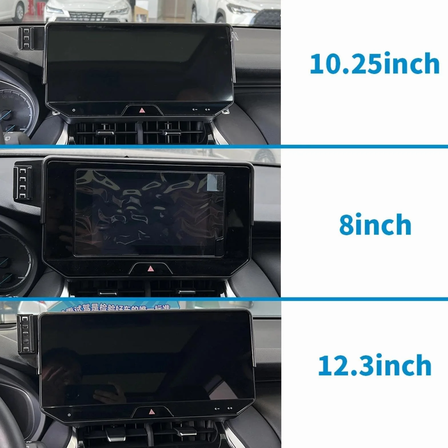 Uchwyt Samochodowy na Telefon dla Toyota Harrier Venza XU80 2021-2024, uchwyt samochodowy na telefon komórkowy, ekran, stała podstawa, stojak na nawigację GPS (8-calowa podstawa i uchwyt 2)