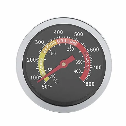Termometr do Grilla ze Stali Nierdzewnej, Termometr w Zakresie od 50℉ do 800℉ Fahrenheita, do Dowolnego Grilla, Grilla lub Piekarnika
