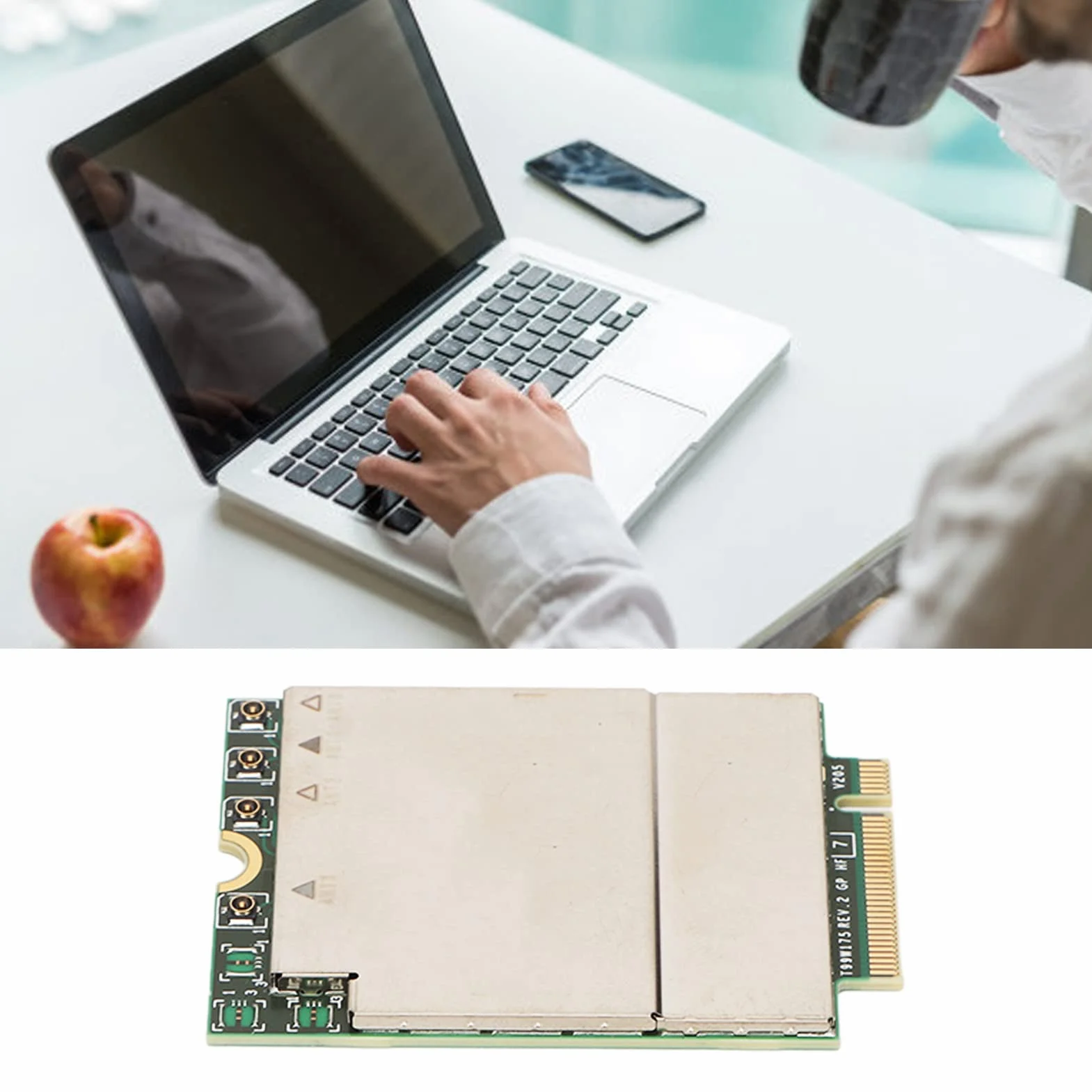 Moduł 5G Karta M2 2000 Mb/s Pobieranie PCI Express Plug and Play do Laptopów Praca Zdalna Gry, 150 Mb/s Przesyłanie Obsługa Pasma LTE Zapewniająca stabilną łączność