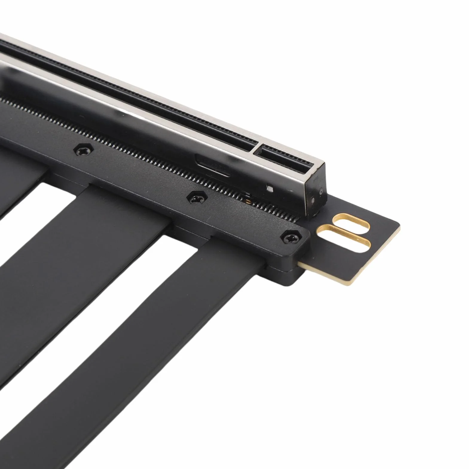 Generic Ekranowany Kabel Pionowy PCIe 5.0 X16 128 Gb/s, Zwiększona trwałość Kabla, do Systemów Chłodzenia wodą, ABS Czarny (15cm)