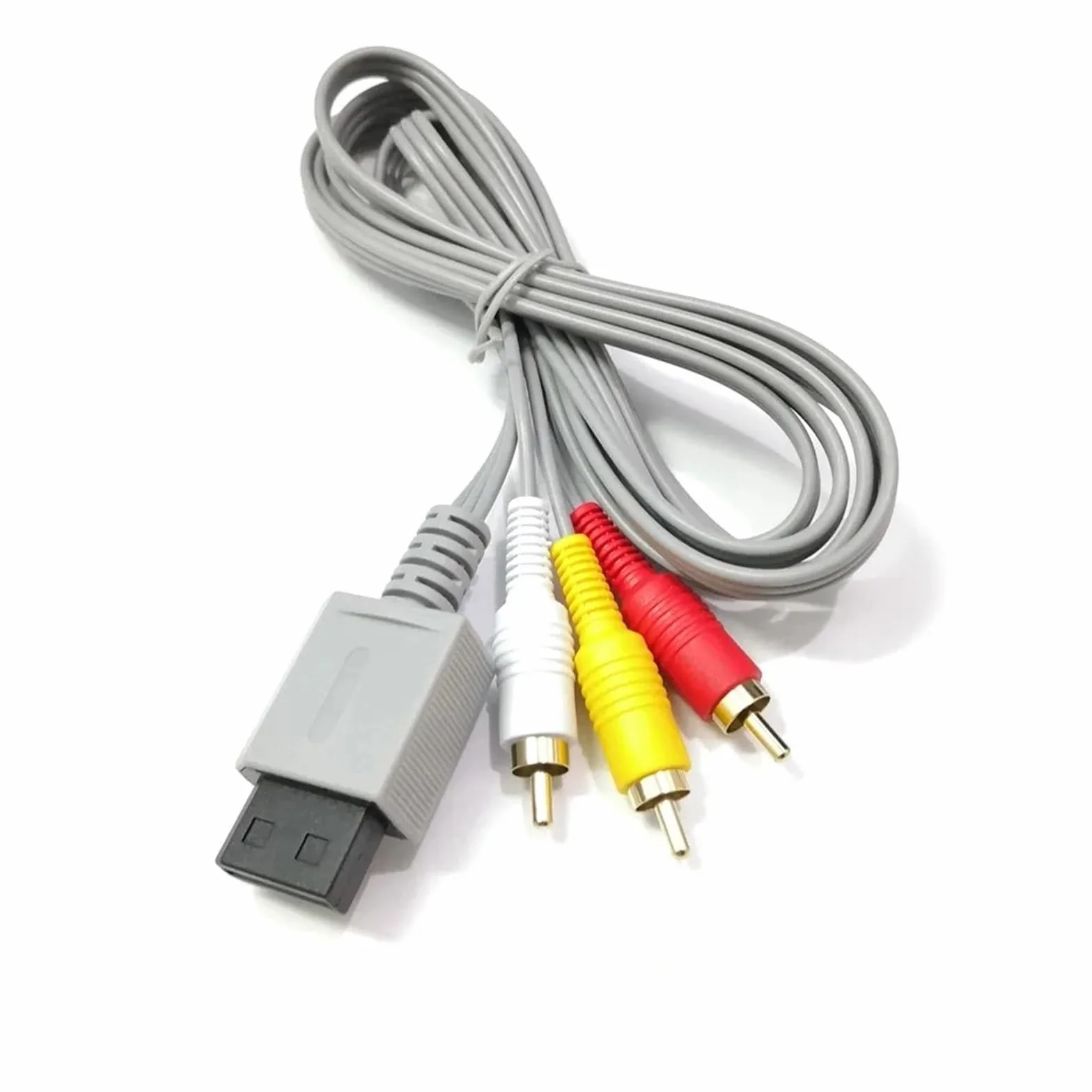1,8 m kabel 3 do konsoli Nintendo Wii, pozłacany kompozytowy kabel audio i wideo AV 480p.