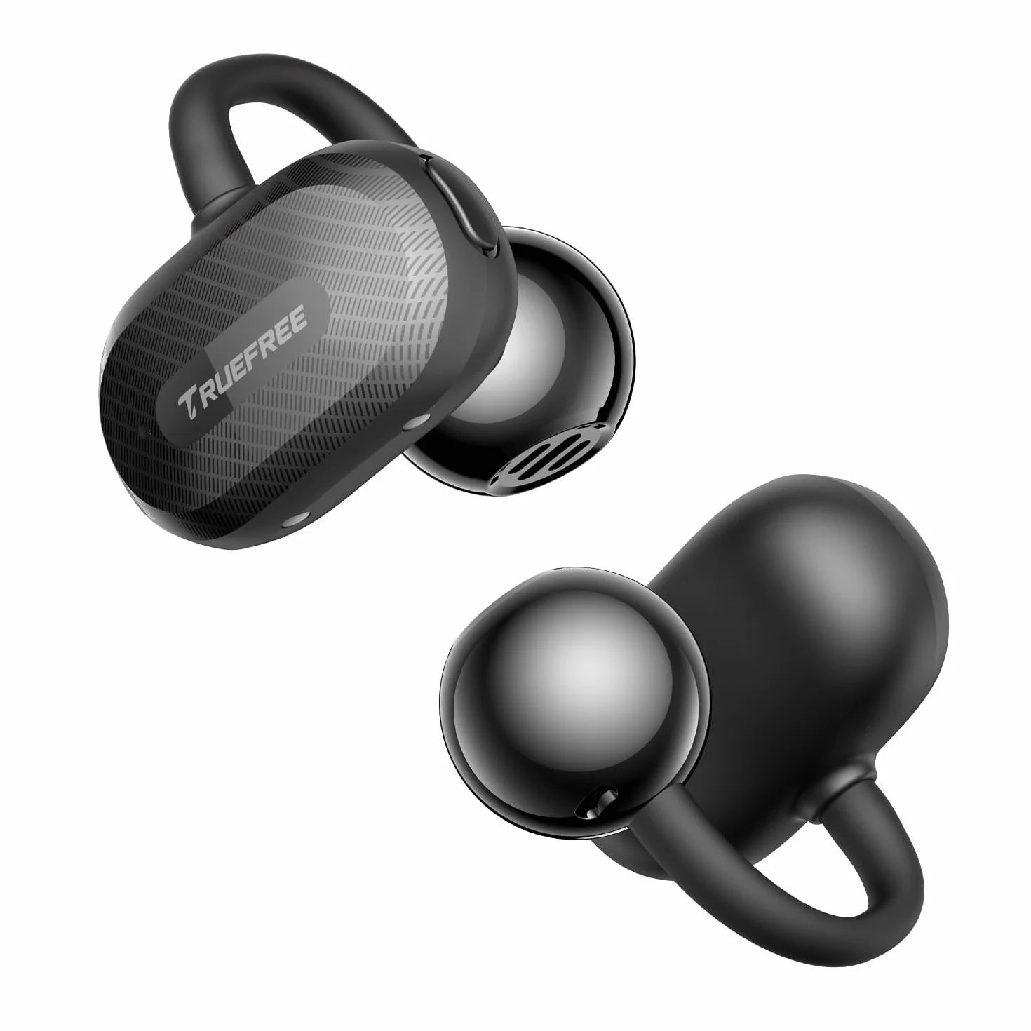 Truefree C10 Bezprzewodowe Słuchawki Douszne z Klipsem, Otwarta Konstrukcja, Bluetooth 5.4, 12mm Przestrzennym Dźwiękiem, 28H Odtwarzania, IPX5, AI-ENC, Podwójne Łączenie, Aplikacja