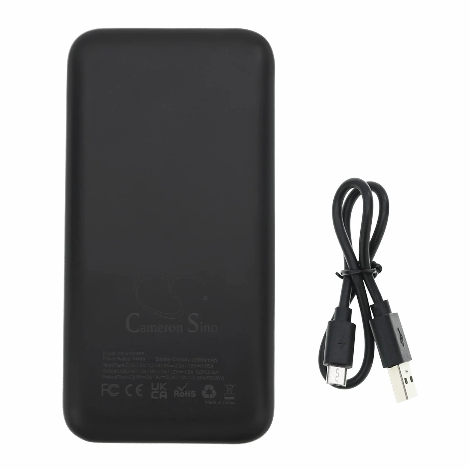 Przenośna ładowarka USB-C o pojemności 20 000 mAh, powerbank z funkcją szybkiego ładowania 22,5 W PD QC 3.0 do zewnętrznych baterii telefonu z wyświetlaczem LED, trzy wyjścia i dwa wejścia do systemu Android itp