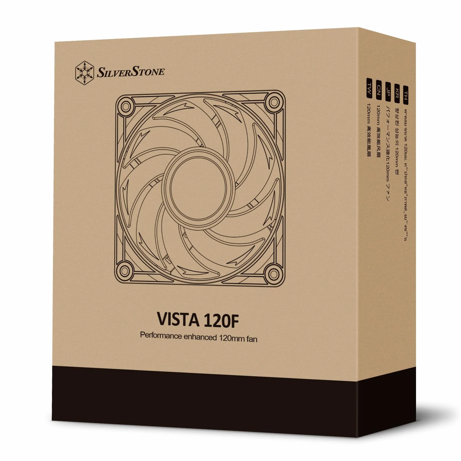 SilverStone Technology Vista 120F Performance Enhanced wentylator 120 mm, SST-VS120B-F