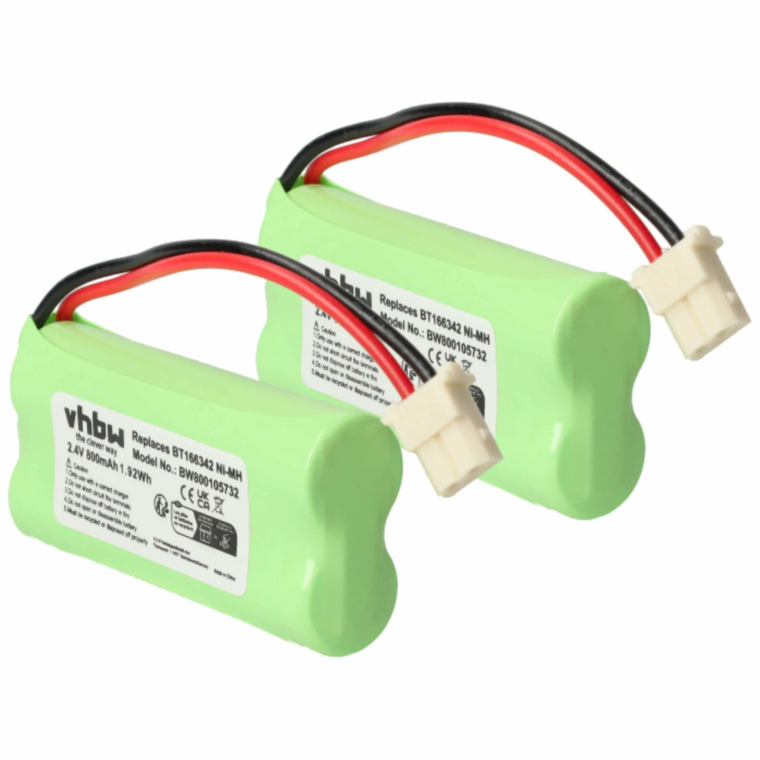 Motorola BT283342 BT183342 bateria do telefonu bezprzewodowego 800mAh 2,4V NiMH vhbw 2 szt.