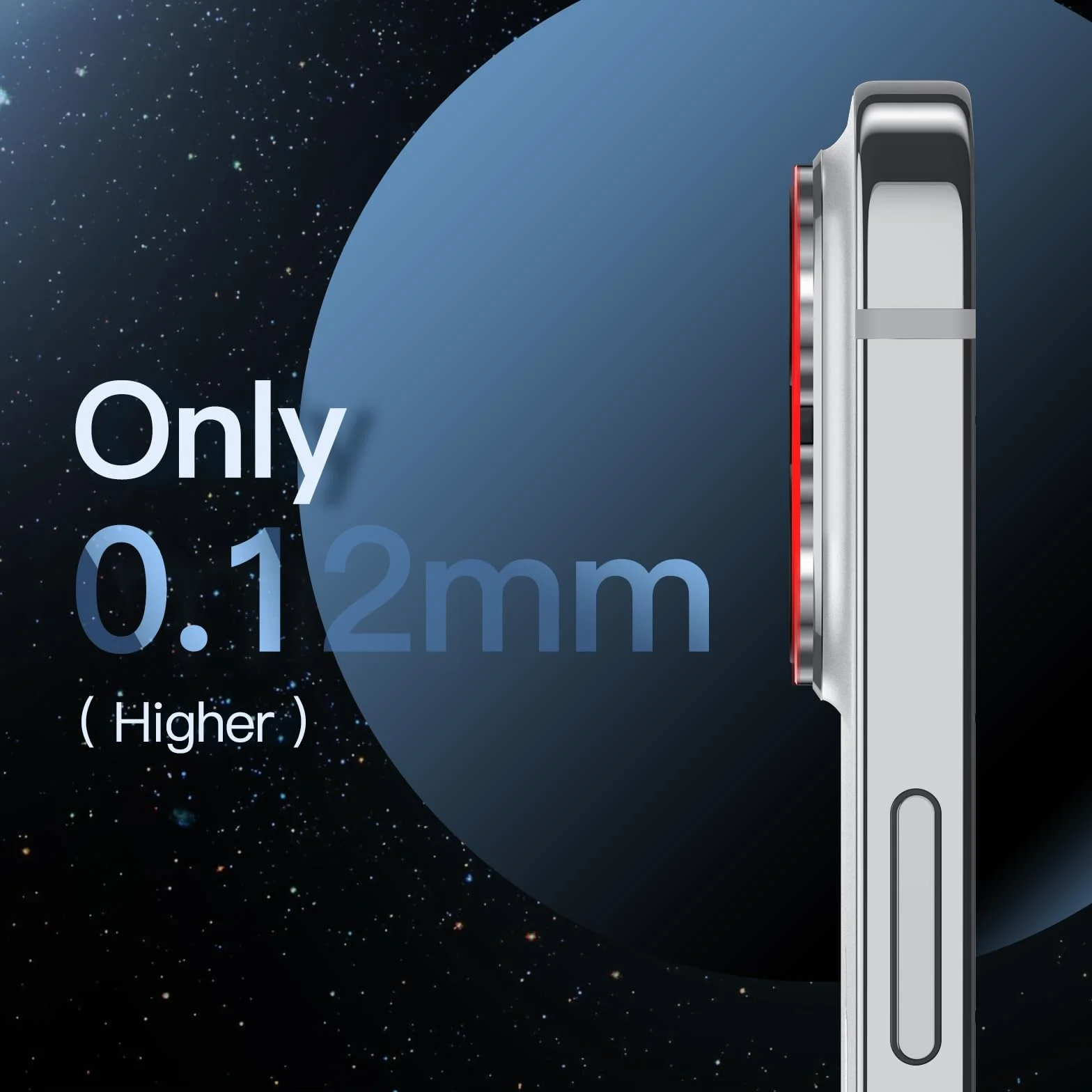 JETech Osłona Obiektywu Aparatu do iPhone 14 Pro i 14 Pro Max, Szkło Hartowane 9H, Metalowa Płytka, Srebrny