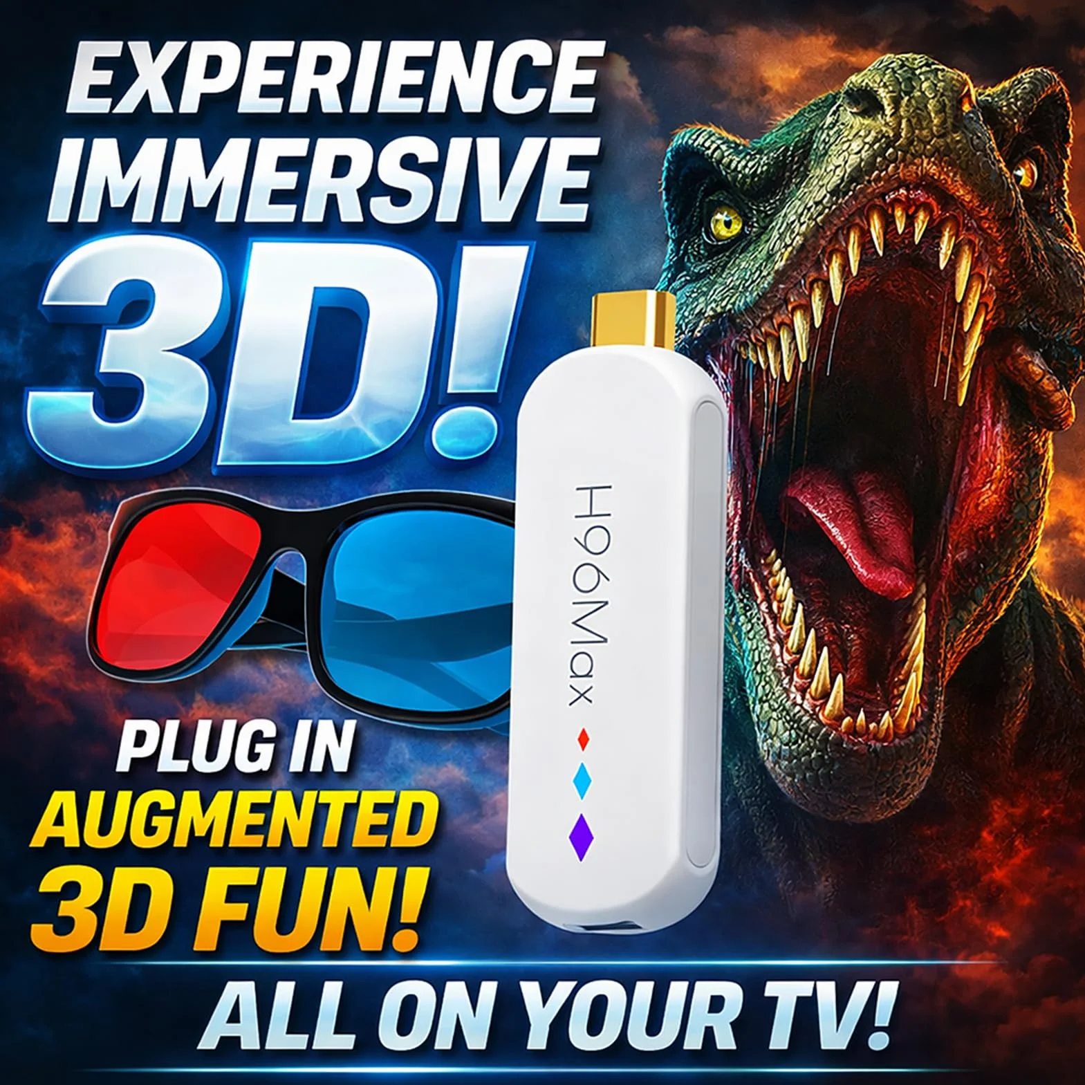 LICAEVEY Odtwarzacz Multimediów Strumieniowych 4K Ultra HD TV, Smart TV Stick z Pilotem Głosowym, 2 GB RAM i 16 GB ROM, Przenośny Dekoder do Użytku w Podróży w Domu