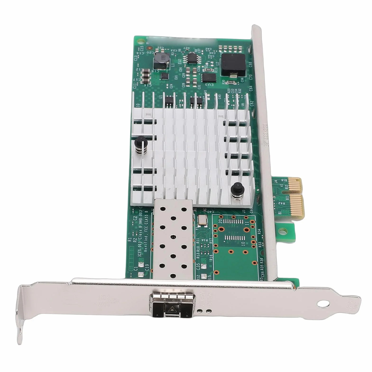 VBESTLIFE Karta Sieciowa 10G PCIE X1 z Portem SFP+, obsługą Adaptera Sieci światłowodowej Ethernet Chip 82599EN