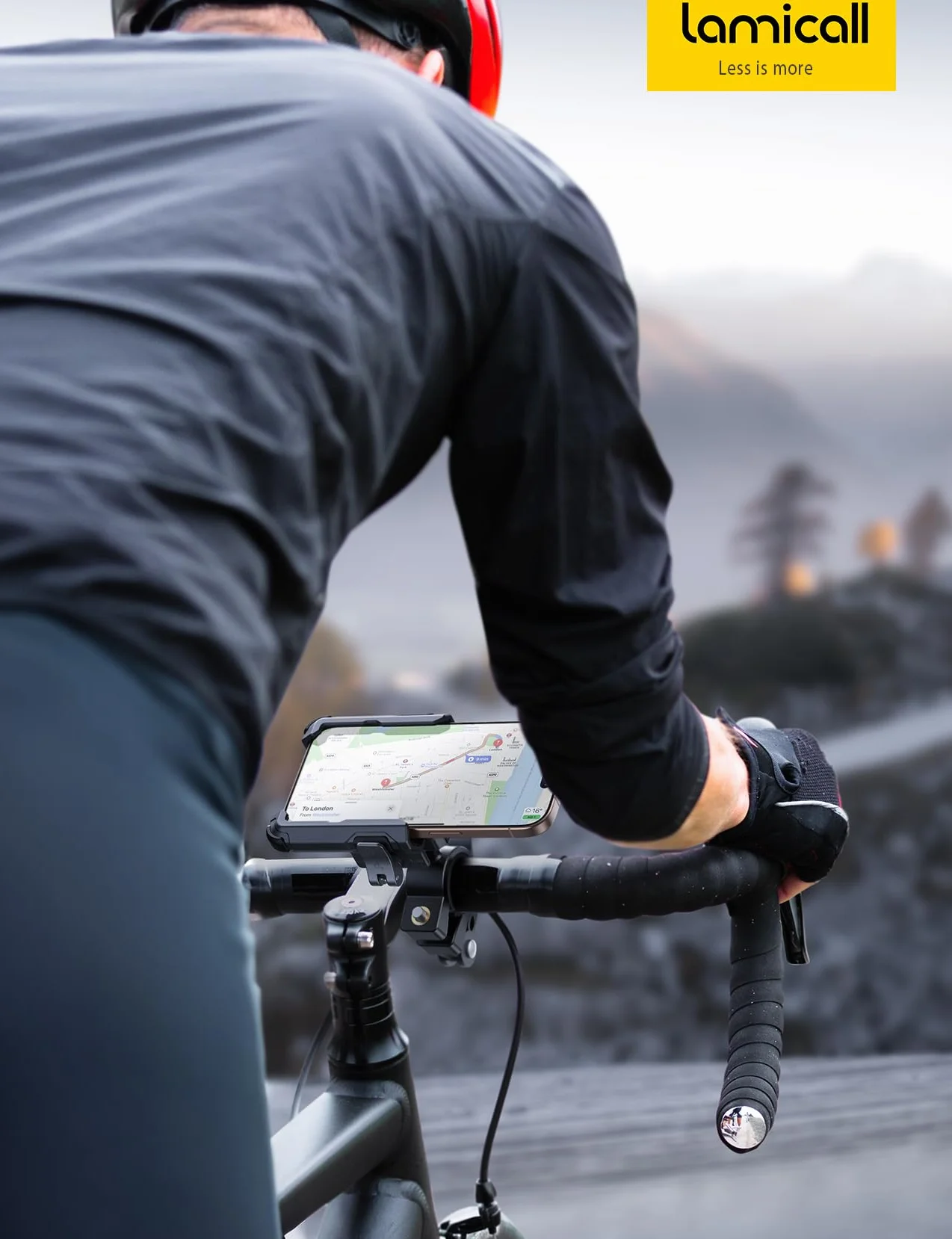 Lamicall uchwyt telefonu rowerowy motorowy 360° obrotowy uniwersalny na kierownicę iPhone 16/15/14 Samsung