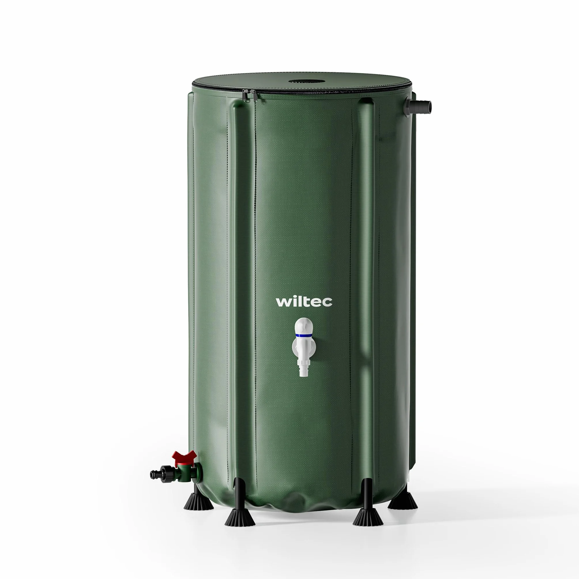 Wiltec Beczka składana na deszczówkę 100L 40x78cm PVC 1000D z kranem