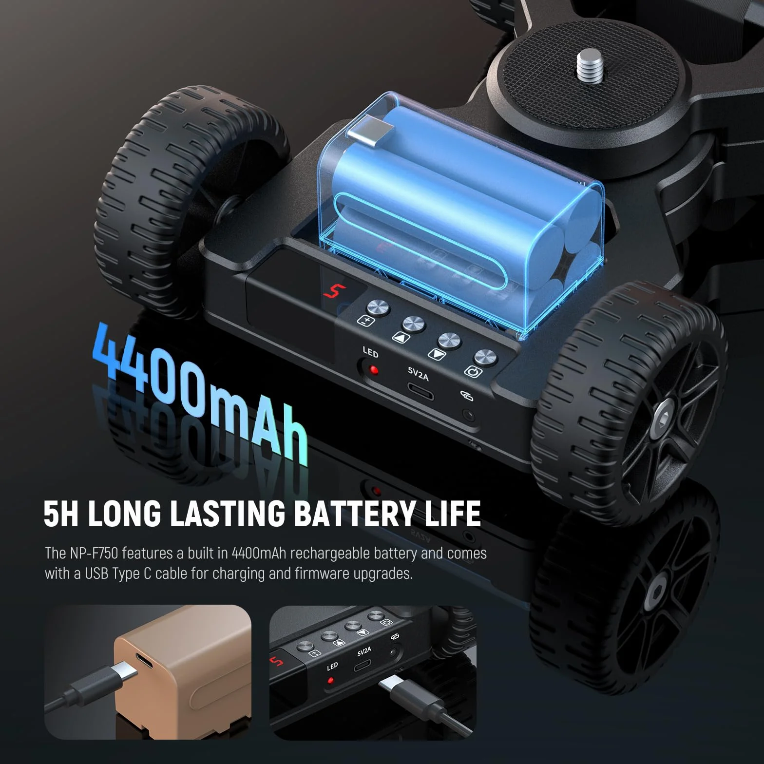 Neewer DL400 ulepszony zmotoryzowany suwak Dolly ze sterowaniem aplikacją, bardzo cichy, mocny podwójny silnik, czas pracy 5H, kompatybilny z GoPro Android Samsung, smartfonem, lustrzanką cyfrową