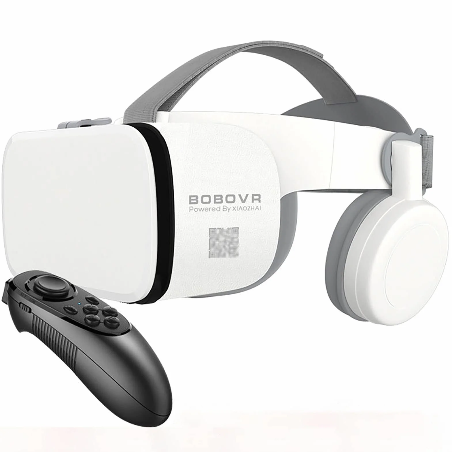 Okulary VR z pilotem zdalnego sterowania, okulary VR do filmów 3D gry wideo, VR Realidad Virtuales Game System VR zestaw słuchawkowy do iPhone'a Apple Android PC Phone (kolor: biały, rozmiar: 052)