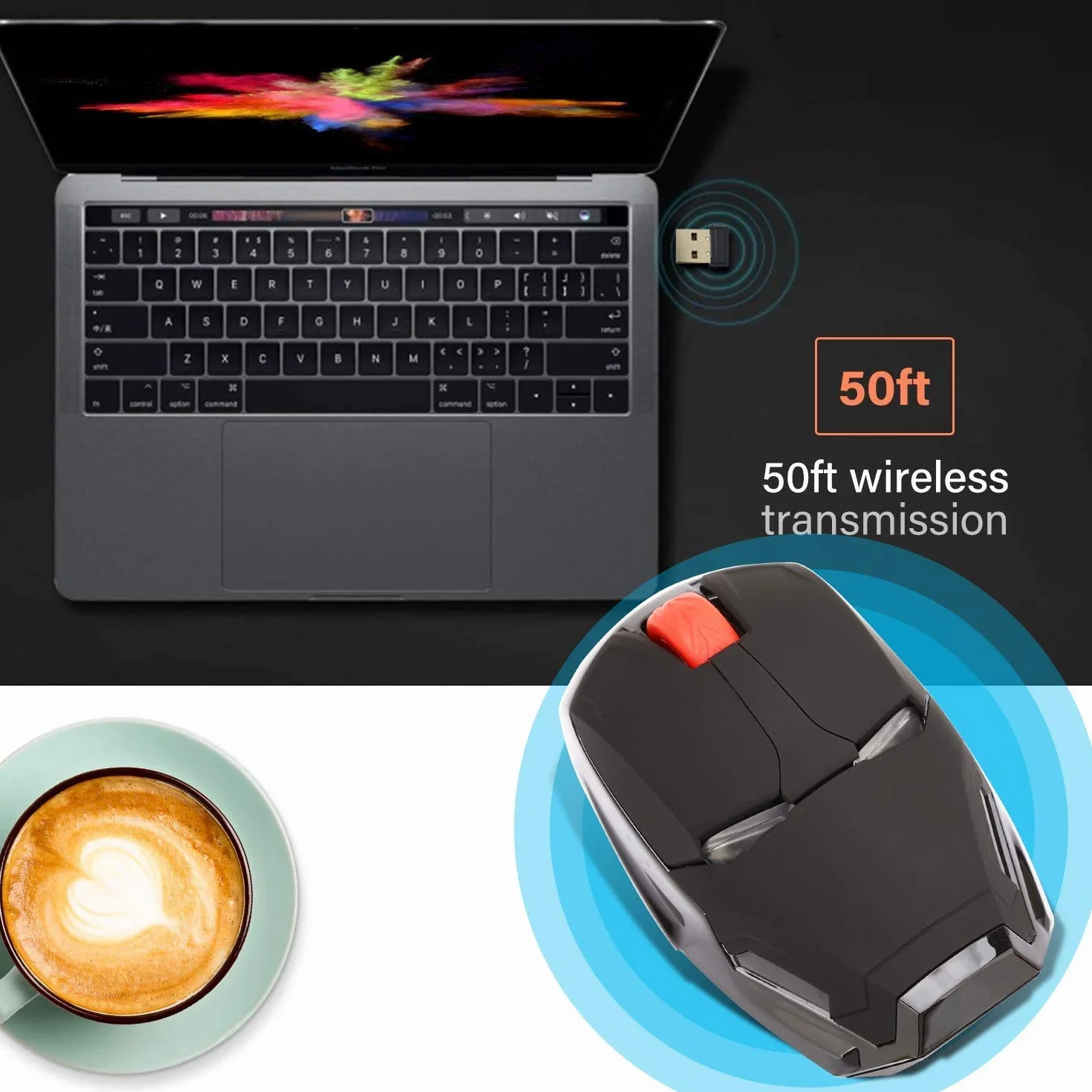 FLYEER Mysz komputerowa do laptopa mysz do gier
