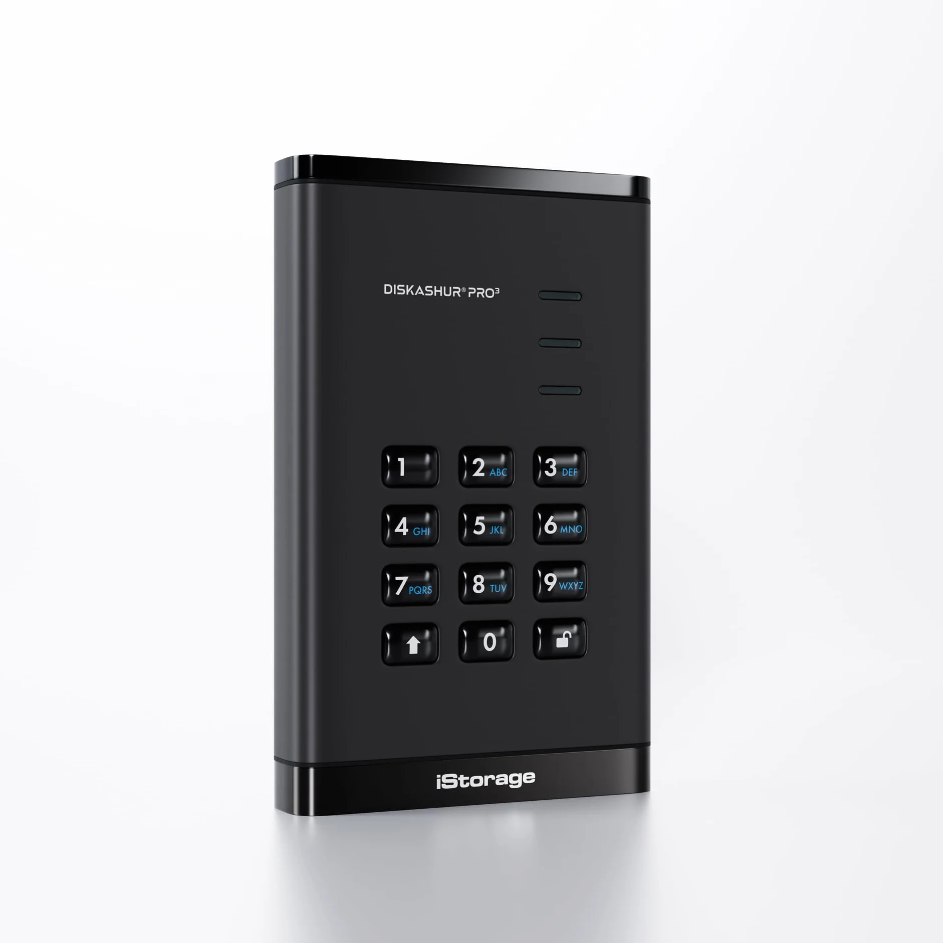 iStorage diskAshur PRO3 HDD 4TB - Bezpieczny przenośny dysk twardy - certyfikat FIPS Level 3 - Ochrona hasłem - Odporny na kurz/wodę - Szyfrowanie sprzętowe