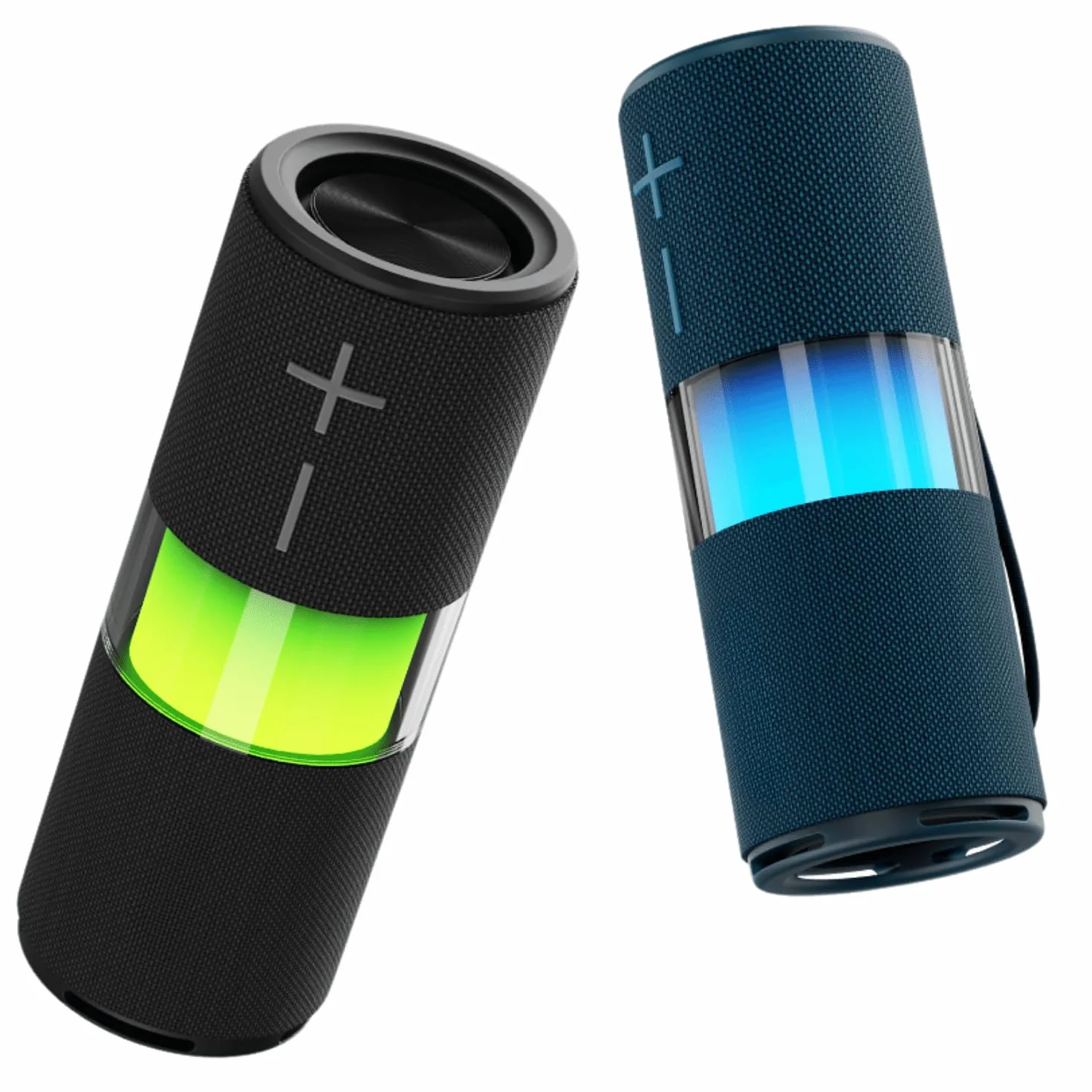 BLAUPUNKT Czarny przenośny potężny głośnik Bluetooth ze światłem LED, baterią, zestawem głośnomówiącym, USB i kartą SD