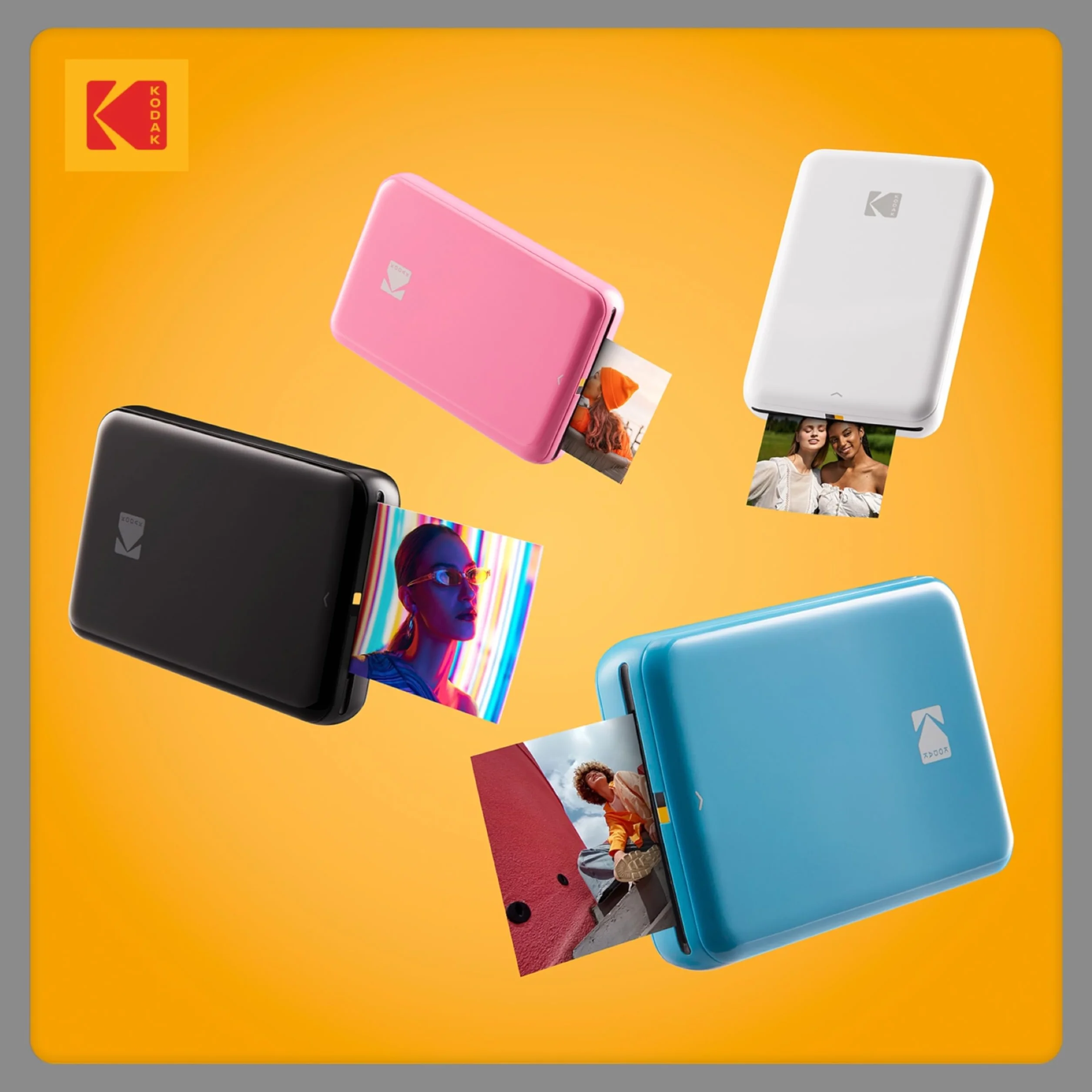 KODAK Step Natychmiastowa Drukarka Zdjęć do Smartfona - Przenośna Mini Kolorowa Bezprzewodowa Drukarka - Zdjęcia Zink 2x3” z Klejem - Bluetooth z iOS i Android - Aplikacja do Edytowania - Czarny