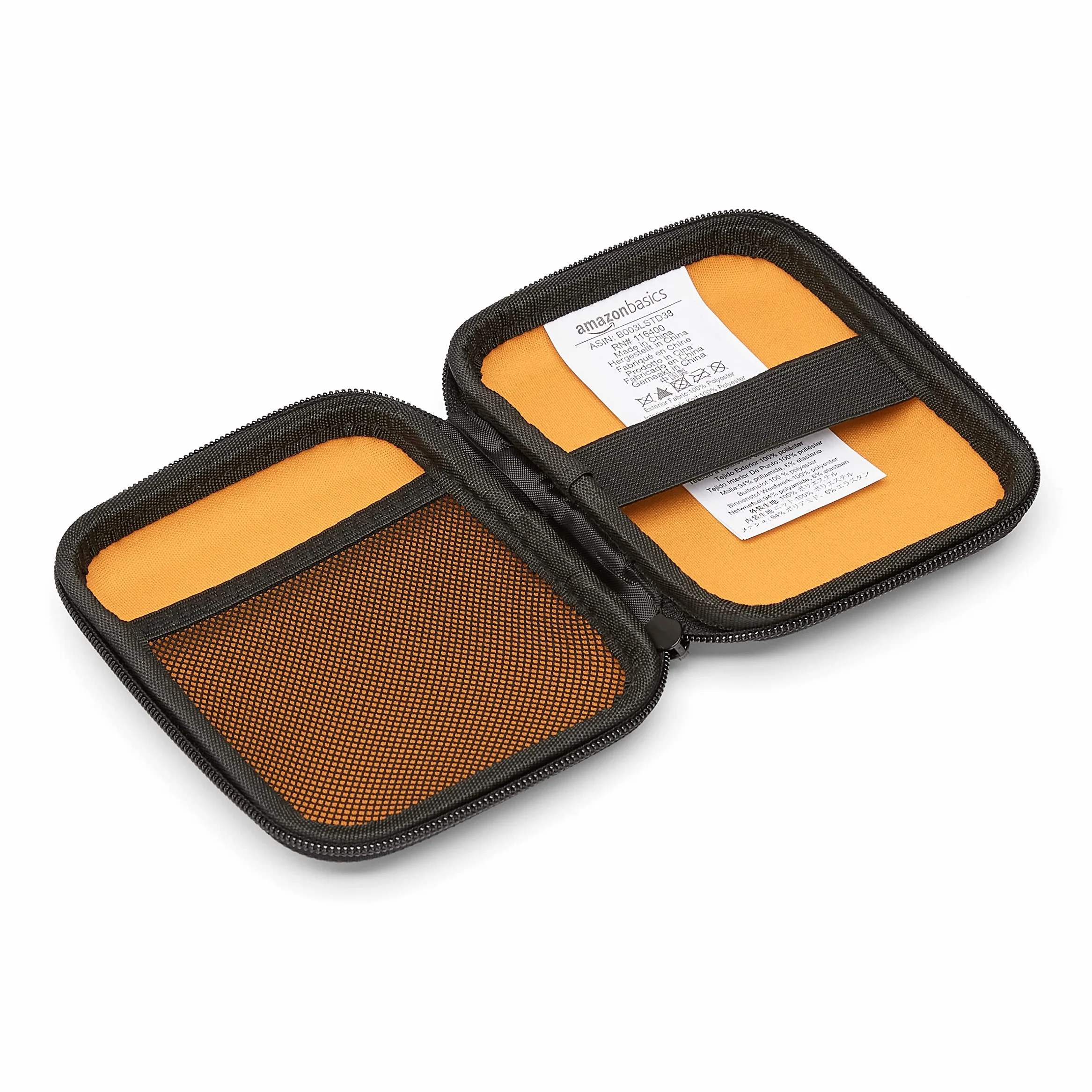 Amazonbasics Etui na Zewnętrzny Dysk Twardy, Czarny, 11,9 x 9,2 x 1,6 cm