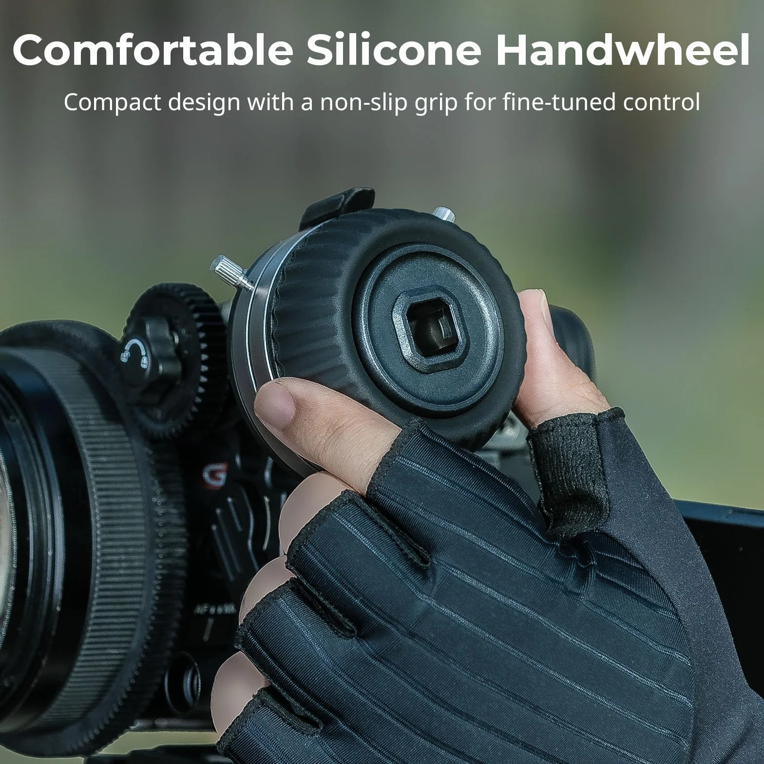 SMALLRIG Follow Focus F50 z bezstopniową regulacją dźwigni tłumienia dynamicznego i ogranicznikami A/B, w tym 15 mm pręt i zacisk pręta, do lustrzanek cyfrowych- 4745