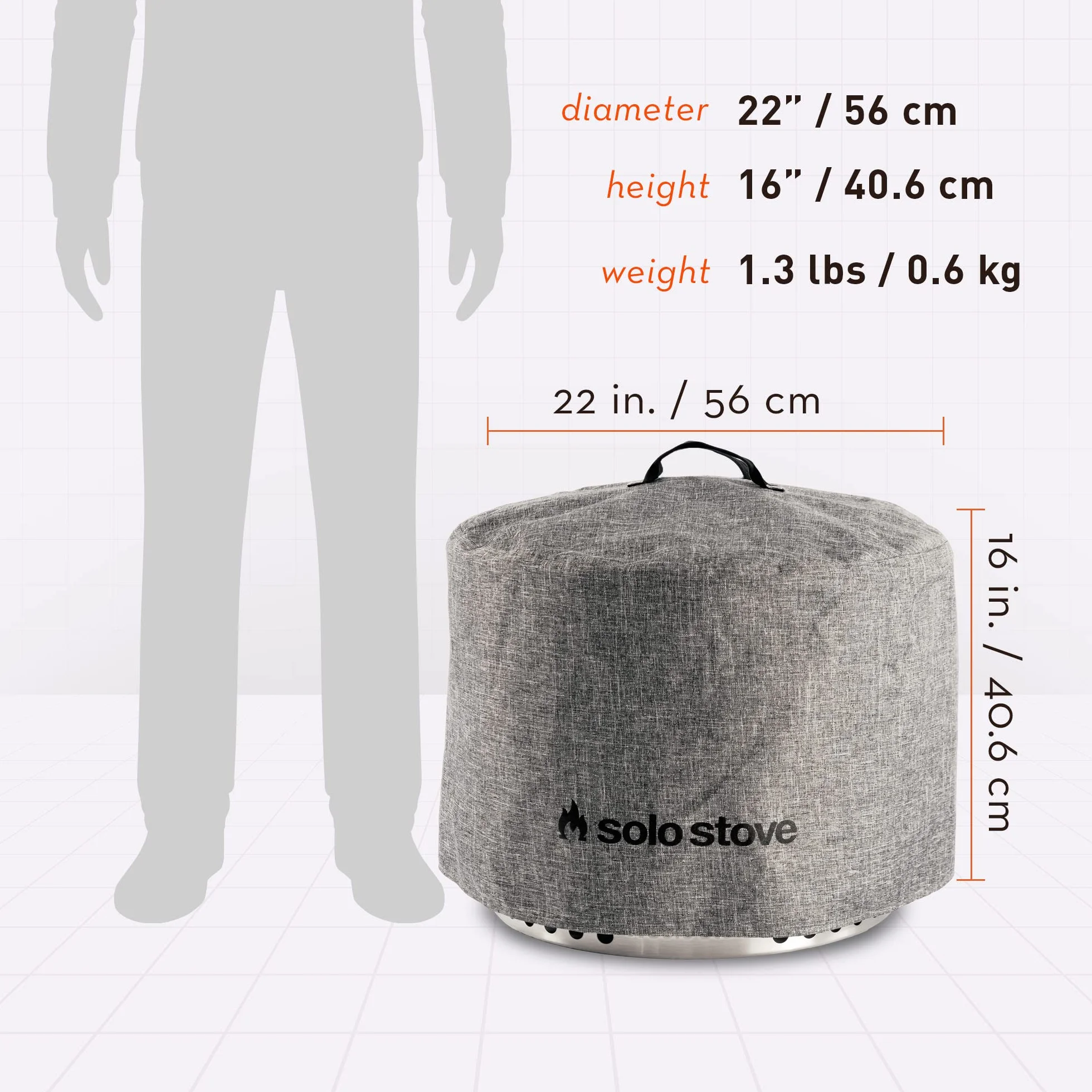 Solo Stove Osłona na ognisko, ochronna osłona paleniska lub schronienie do okrągłych palenisk, wodoodporna osłona do paleniska na zewnątrz, akcesoria do paleniska do gotowania na zewnątrz, na kemping