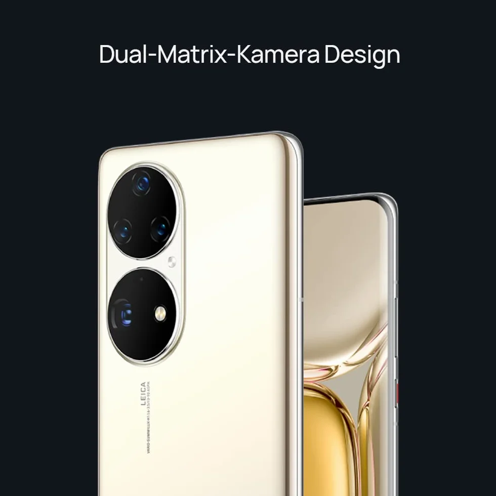 HUAWEI P50 Pro - Smartfon, kamera True Chroma 50 MP, 6,6-calowy ekran OLED, częstotliwość odświeżania 120 Hz, 66 W HUAWEI Supercharge 8 GB + 256 GB, złoty czarny + [Ekskluzywny + kupon Amazon 5 EUR]