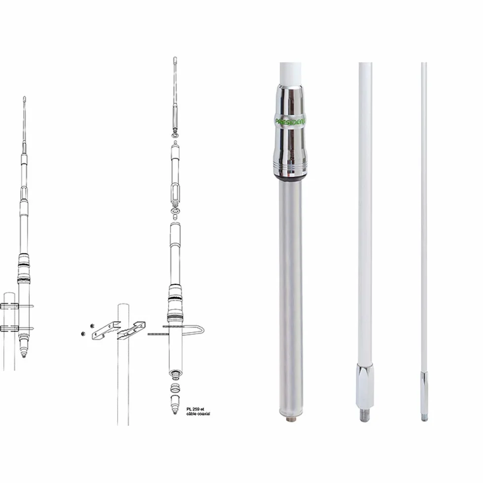 Antena CB President Himalaya antena 22-30 MHz, 2000 W, 527 cm, do budynków