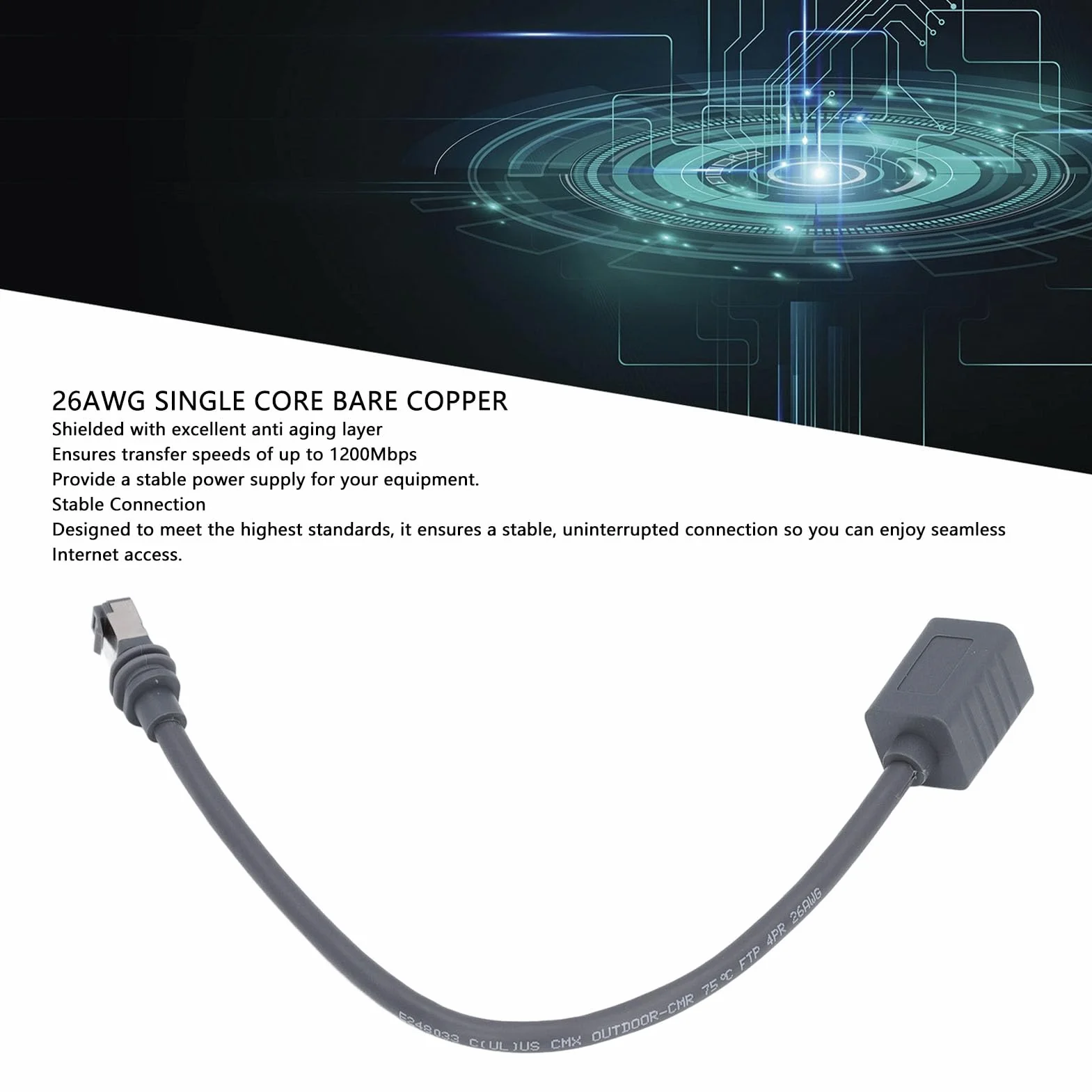 Adapter Satelitarny Ethernet, Satelitarny Kabel Internetowy 1200 Mb/s Adapter SPX Męski na RJ45 dla Gen 3, Kabel Adaptery RJ45 Złącze żeńskie dla Routera Gen 3