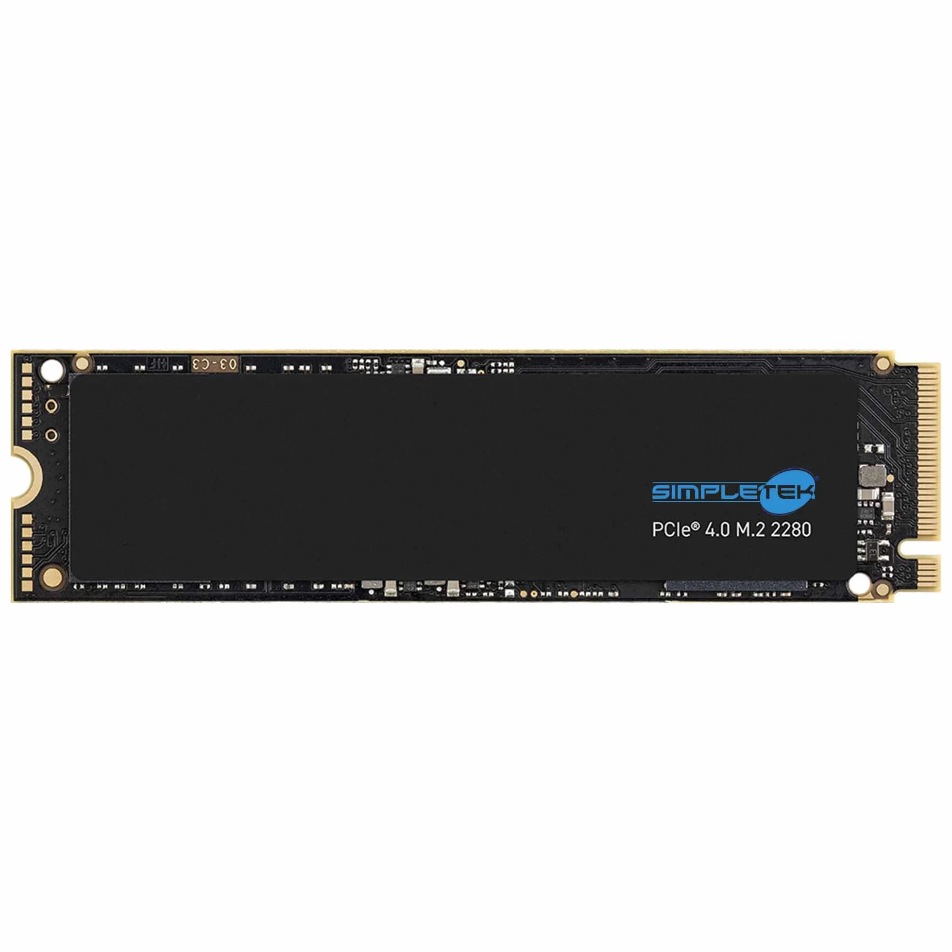 SIMPLETEK Wewnętrzny dysk SSD M.2 NVME PCIe 4.0 2280, 500 GB, 3D TLC - 4 x 4 generacji, idealny do laptopów, notebooków, pamięci komputerów stacjonarnych