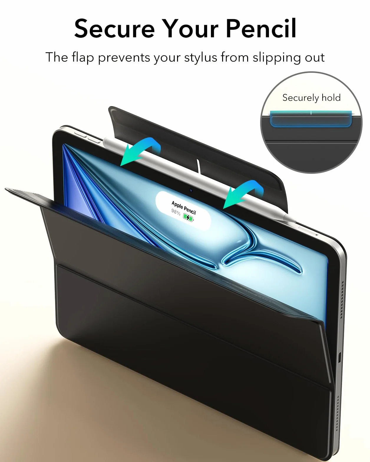 ESR Magnetyczne Etui na iPad Air 4 2020 10,1 cala Czarny