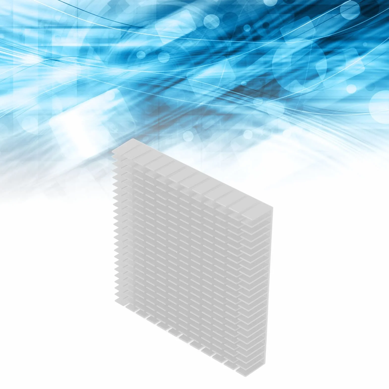 Moduł radiatora, 120 mm x 120 mm x 20 mm, uniwersalny radiator aluminiowy o wysokiej wydajności do płytki drukowanej do tranzystorów (biały)