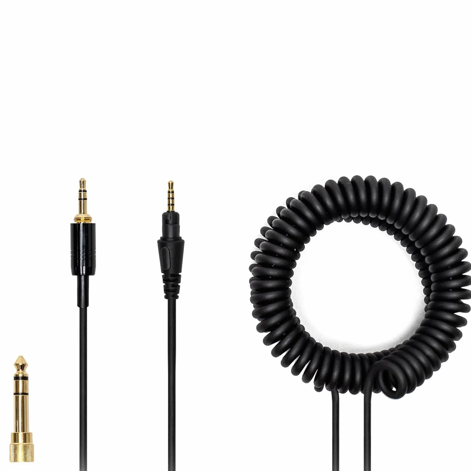 Kabel Spiralny do Pioneer DJ HDJ-CUE1 HDJ-CUE1BT HDJ-X5 HDJ-X7 HDJ-S7, Przedłużacz Zastępczy Kabla Audio, z Adapterem 6,5 Mm