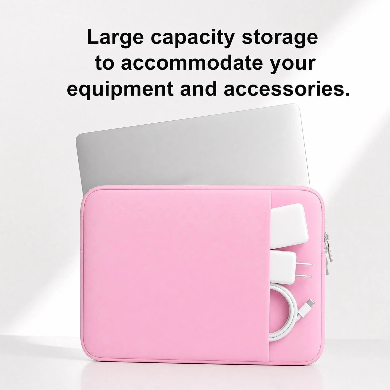 Etui na laptopa 13", wyściełane etui na laptopa z zamkiem błyskawicznym, torba na akcesoria, kompatybilne z MacBook Pro 14", M4, M3, M2, M1, MacBook Air M4 M3 M2 2025-2022