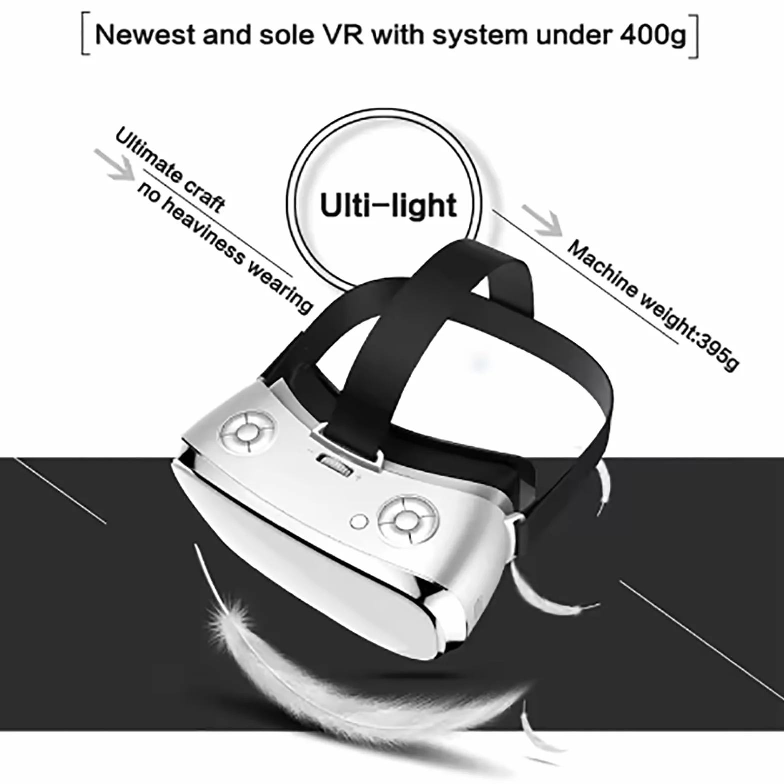 Okulary 3D Do Wirtualnej Rzeczywistości, Przeglądarka Filmów 360° Z Gamepadem, Pojemność Baterii: 3500 MAH, Obsługa Połączenia Wi-Fi, Śledzenie Głowy + Kąt Widzenia Przestrzennego 360°,Black