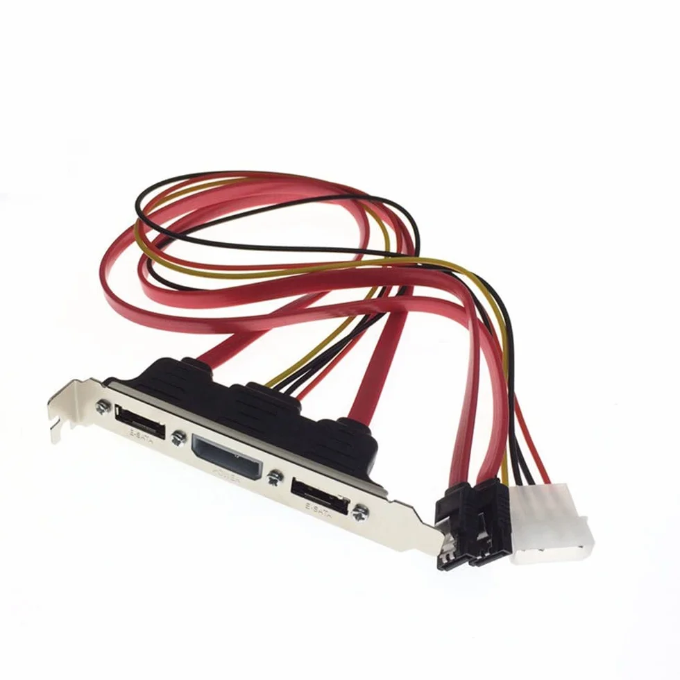PC DIY SATA do ESATA i 4-pinowy IDE Molex PCI uchwyt gniazdo kabel o pełnej wysokości do zewnętrznego dysku twardego