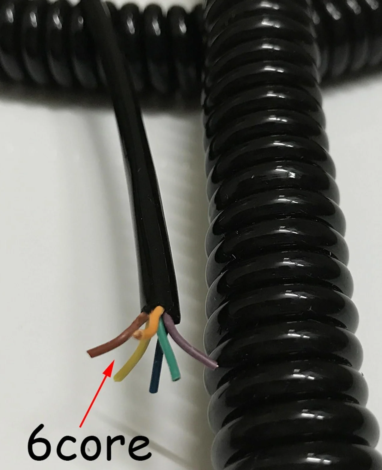 Zwinięty przedłużacz 0,2 mm 2 kwadratowy elektryczny wielordzeniowy drut miedziany 2p-10 rdzeniowy spiralny kabel teleskopowy(7core 0.2 Square)