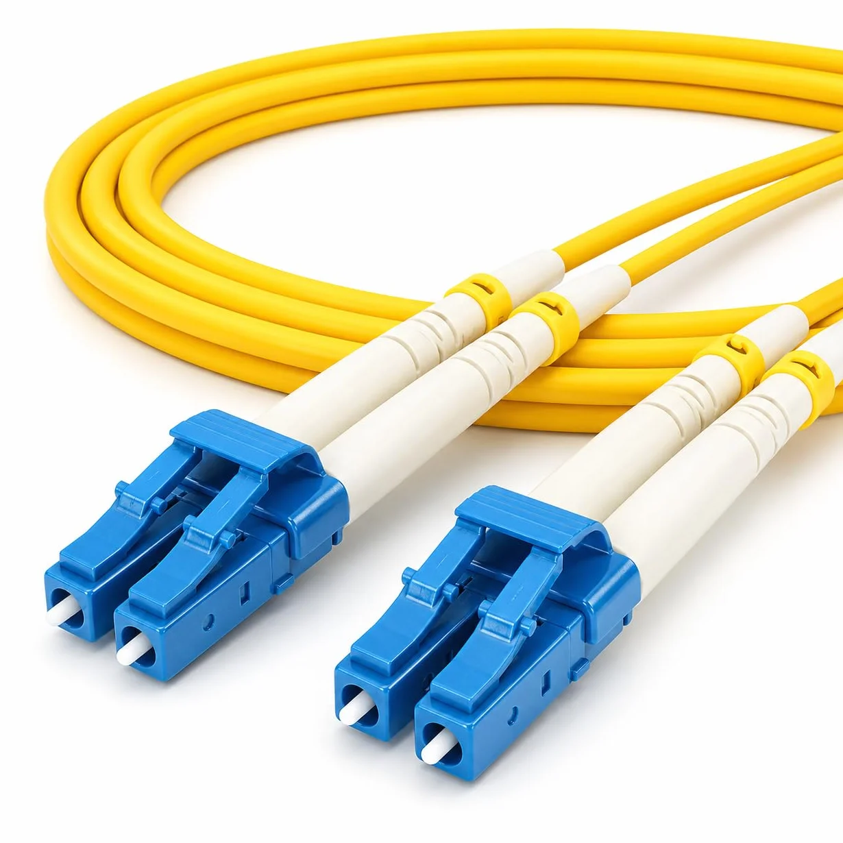 1aTTack.de 1 x 20 m OS1 / OS2 LWL DX DUPLEX kabel krosowy LC/UPC - LC/UPC SM SINGLEMODE - 9/125 µm LSZH żółty