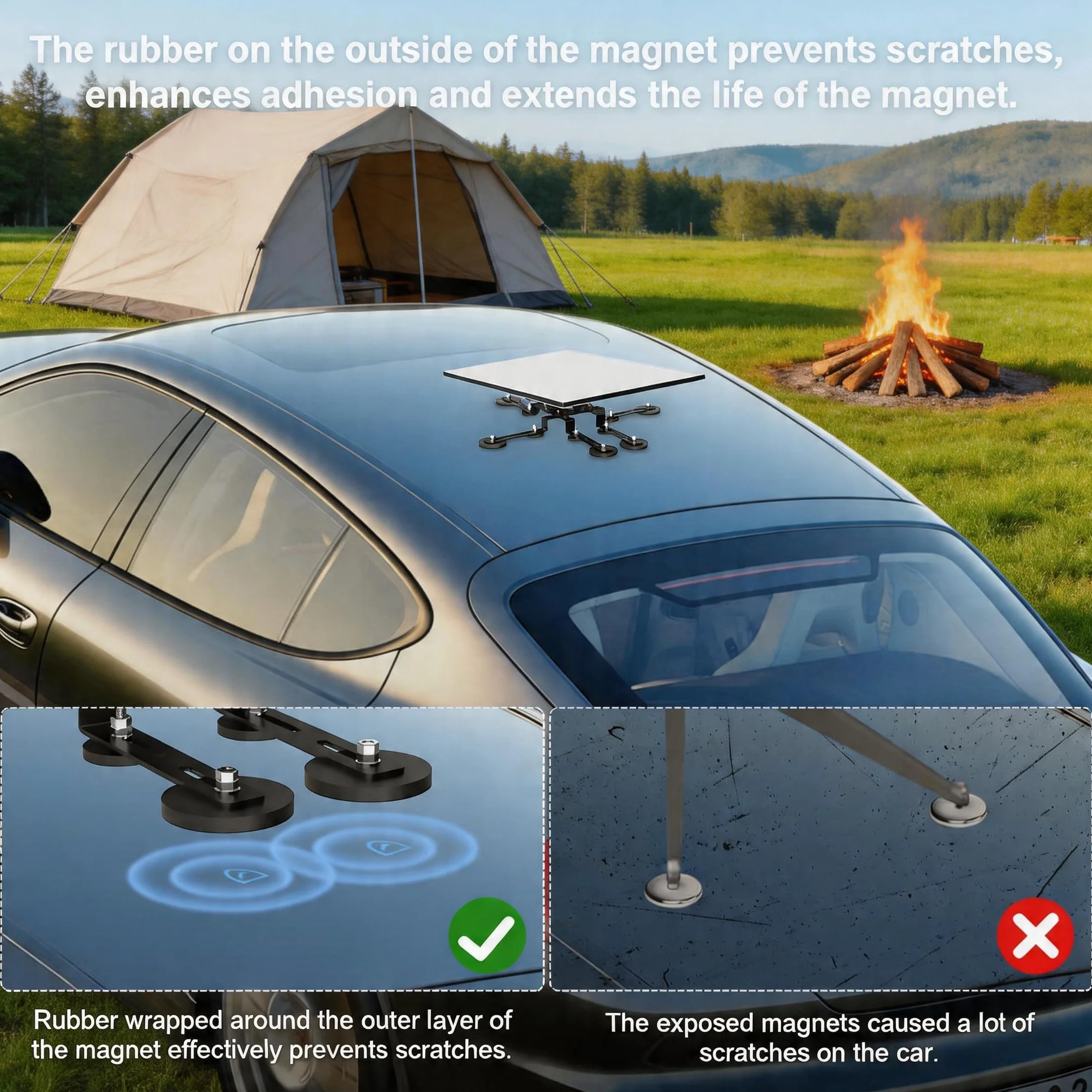 Magnetyczny uchwyt dachowy Star link trzeciej generacji, obrót poziomy o 60° z 12 podstawami magnetycznymi, zestaw montażowy do anten Star link Standard i Enterprise