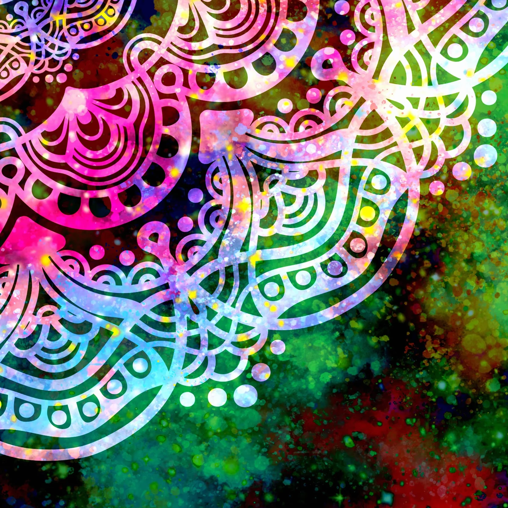 Folia na laptopa, abstrakcyjna folia samoprzylepna do notebooka, naklejka ochronna Vinyl Skin Sticker (13-14 cali, LP68, mandala)
