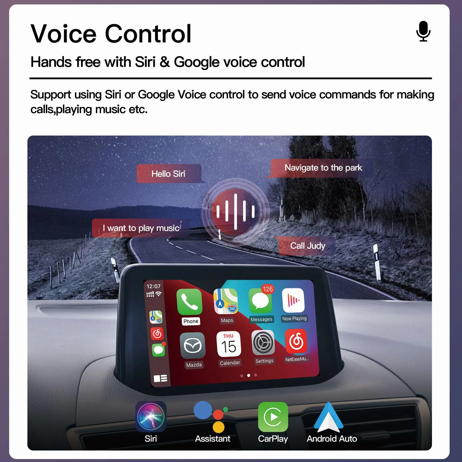 Carplay/Android adapter samochodowy do Mazda 2/3/6/CX3/CX5/CX9/MX5/FIAT 124 2014-2021 TK78-66-9U0C OEM Retrofit Kit pasujący do systemu Connect 0008FZ34