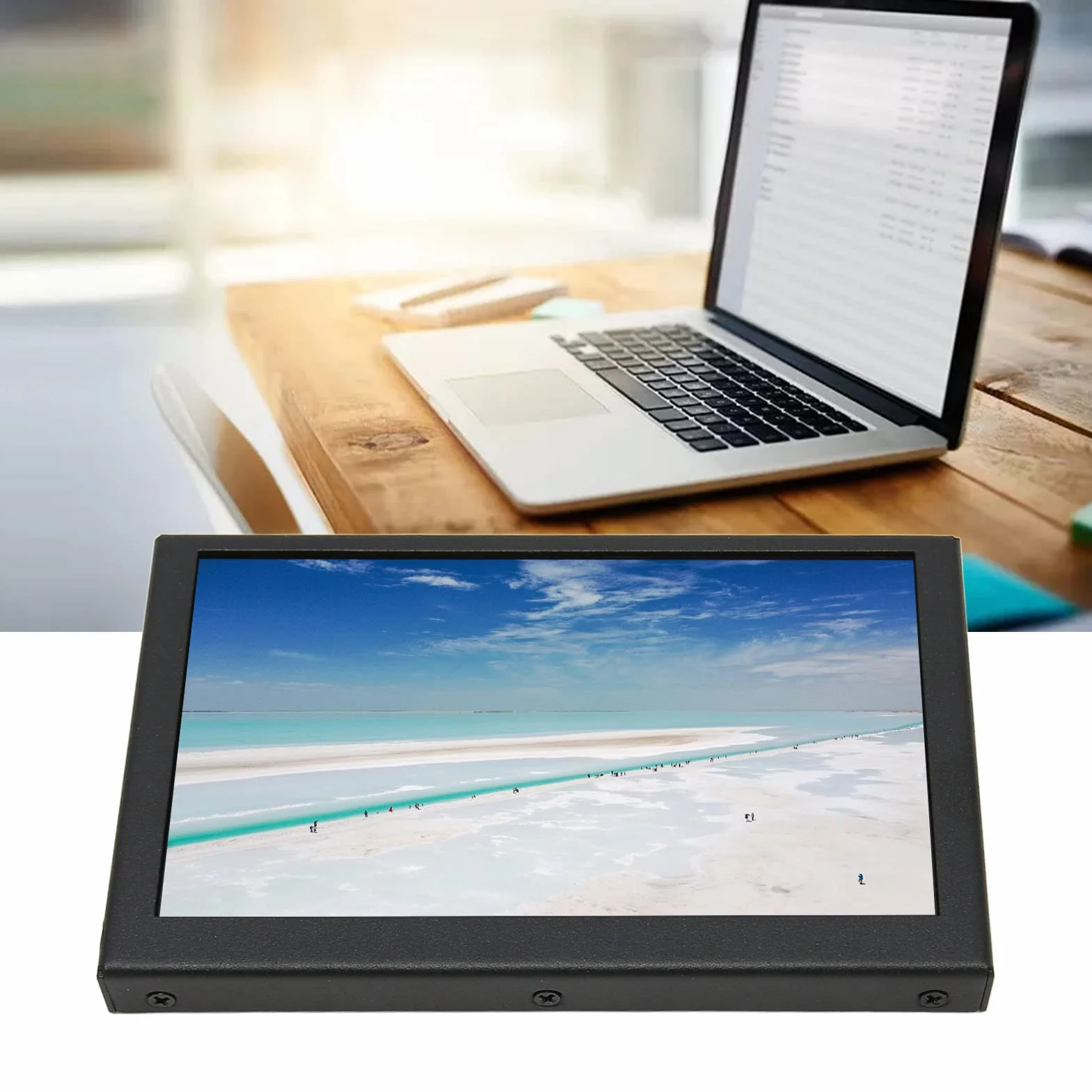 5-calowy Monitor, Ekran LCD Mini IPS 800x480 Mały Monitor, Metalowa Obudowa Komputer Przenośny Monitor Podekranowy dla Interfejsu HDMI dla Komputera RPi dla Windows 7 8 10 dla OS X