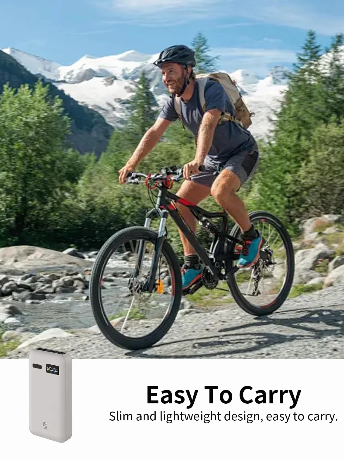 Do CUKTECH 15 Air Charger Power Bank 100W 15000mAh Silikonowa obudowa - odporna na zarysowania, uderzenia i kurz, przenośna, smukła (szary)