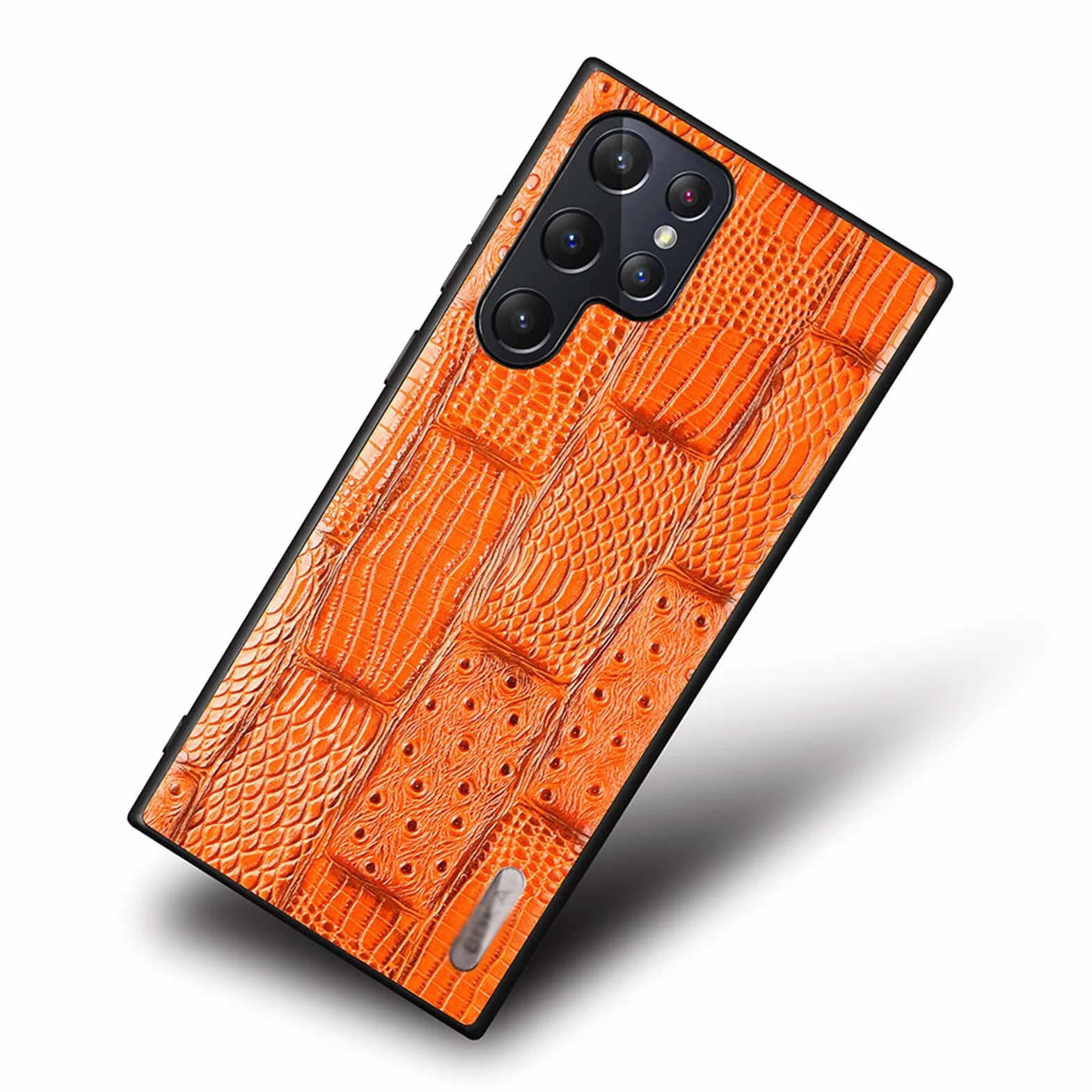 Etui do Samsung Galaxy S22/S22 Plus/S22 Ultra, elegancka, prawdziwa skóra, miękki uchwyt, tylna obudowa z miękką silikonową krawędzią, odporne na wstrząsy etui, brązowe 2, S22 Ultra 6,8"