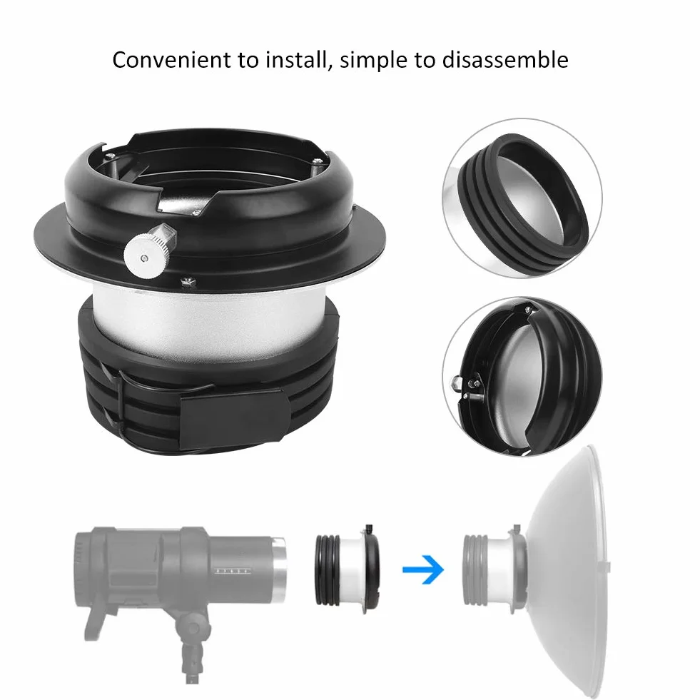 Pierścień adaptera Softbox, pierścień prędkości Bowens ze stopu, pierścień Profoto Speedring do pierścienia adaptera konwertera Bowens Mount do profesjonalnej fotografii softbox