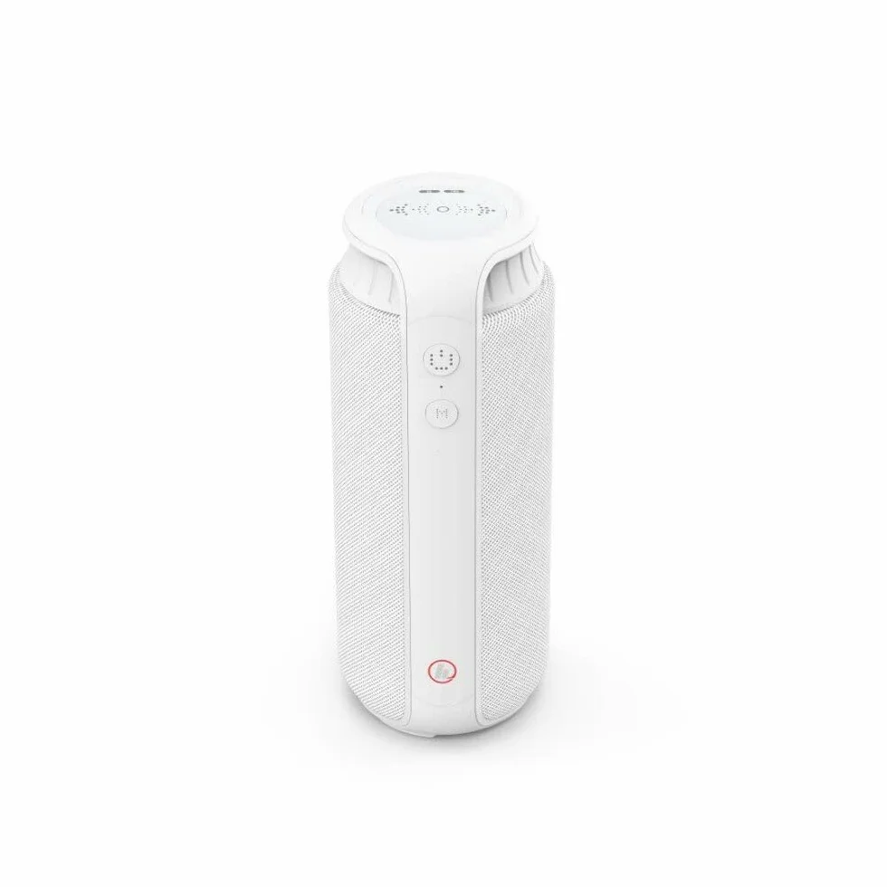 Hama Głośnik Bluetooth Pipe 2.0, odporny na zachlapanie (przenośny głośnik Bluetooth z panelem dotykowym, wodoszczelność IPX4, moc 24 W, wejście AUX, czas odtwarzania 12 godzin), biały